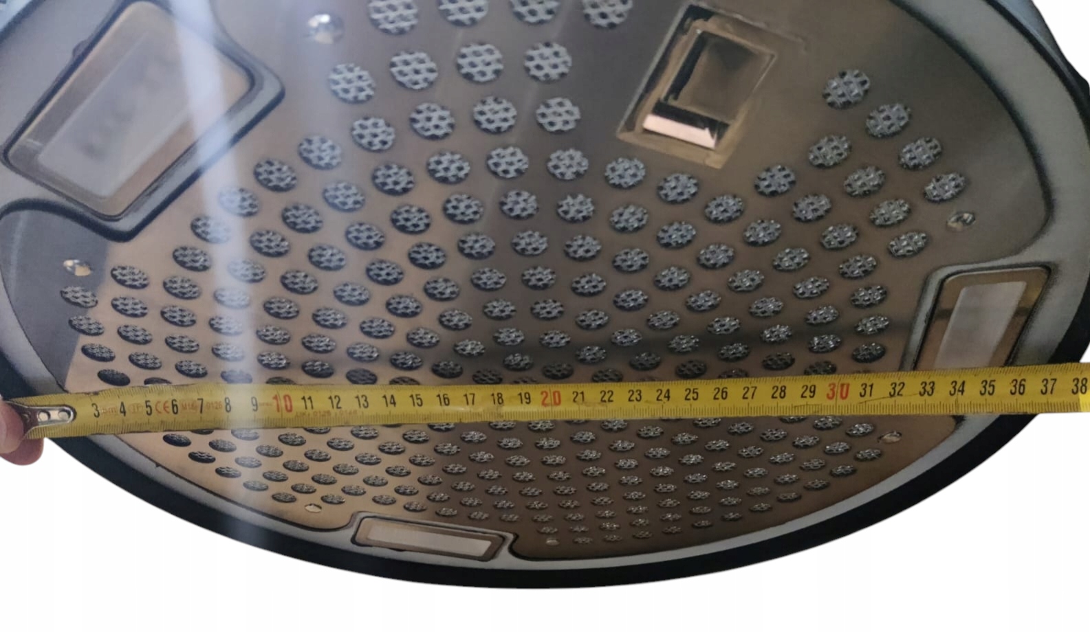 TUBA OKAP KUCHENNY ŚCIENNY 574m3 CZARNY OKRĄGŁY