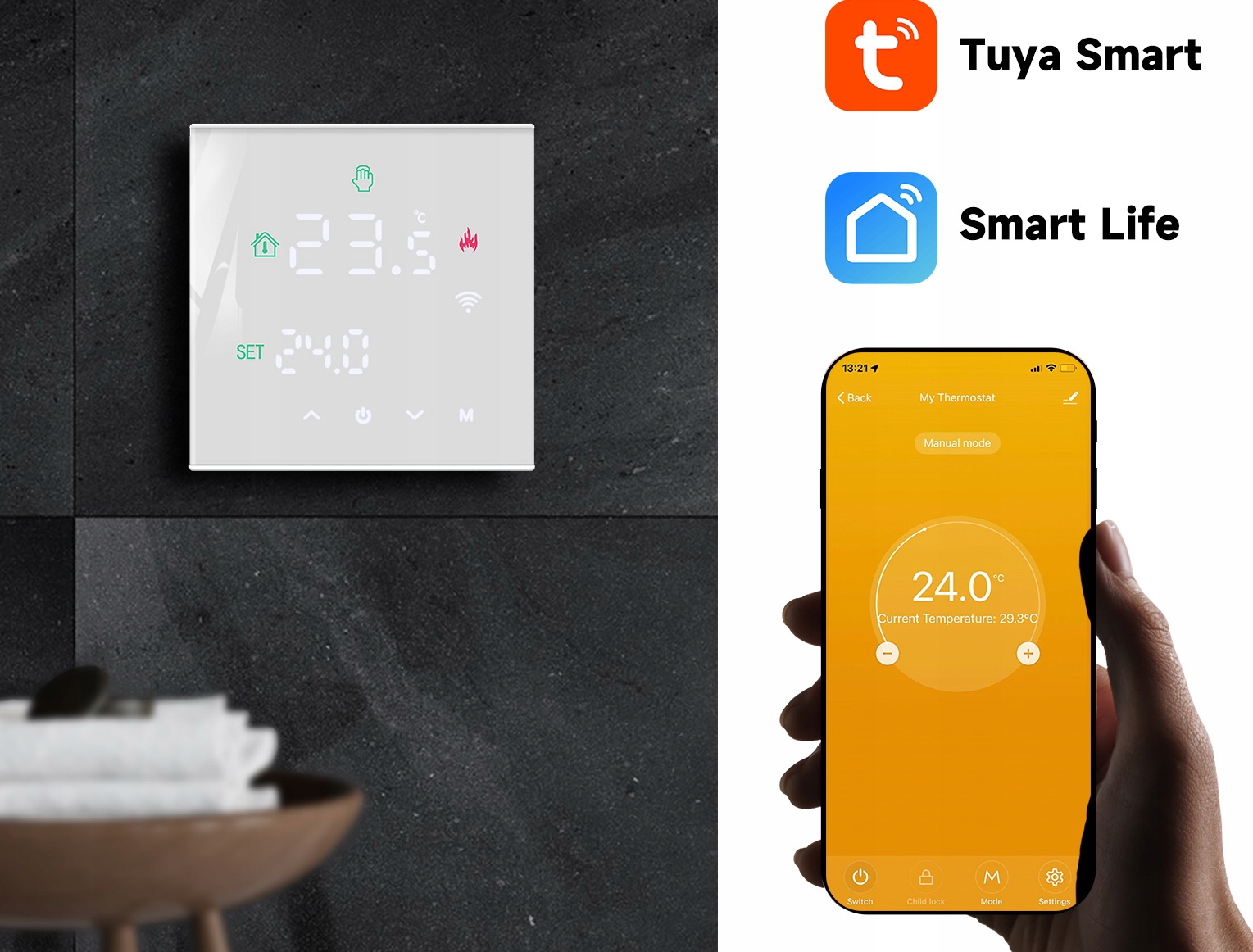 TUYA WIFI STEROWNIK TERMOSTAT REGULATOR PODŁOGÓWKI