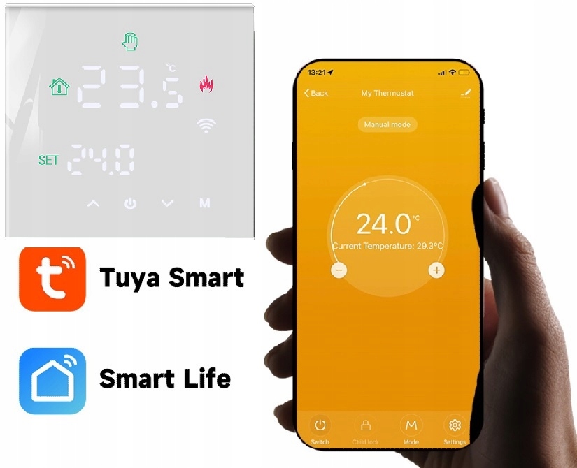 TUYA WIFI STEROWNIK TERMOSTAT REGULATOR PODŁOGÓWKI