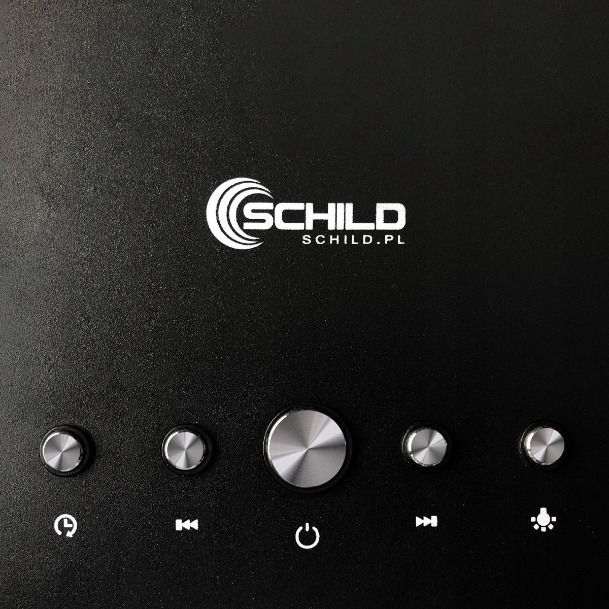 OKAP KUCHENNY ŚCIENNY CZARNY KOMINOWY PROSTOKĄTNY