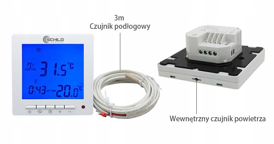 REGULATOR TEMPERATURY POKOJOWY TERMOSTAT STEROWNIK