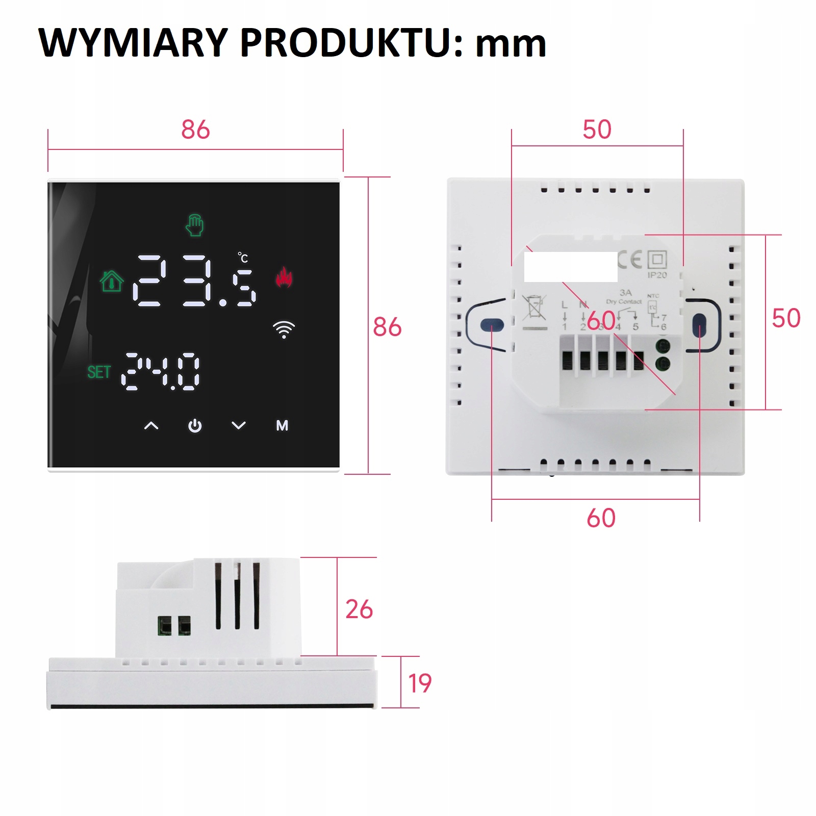 TUYA WIFI STEROWNIK PIECA TERMOSTAT REGULATOR GAZ