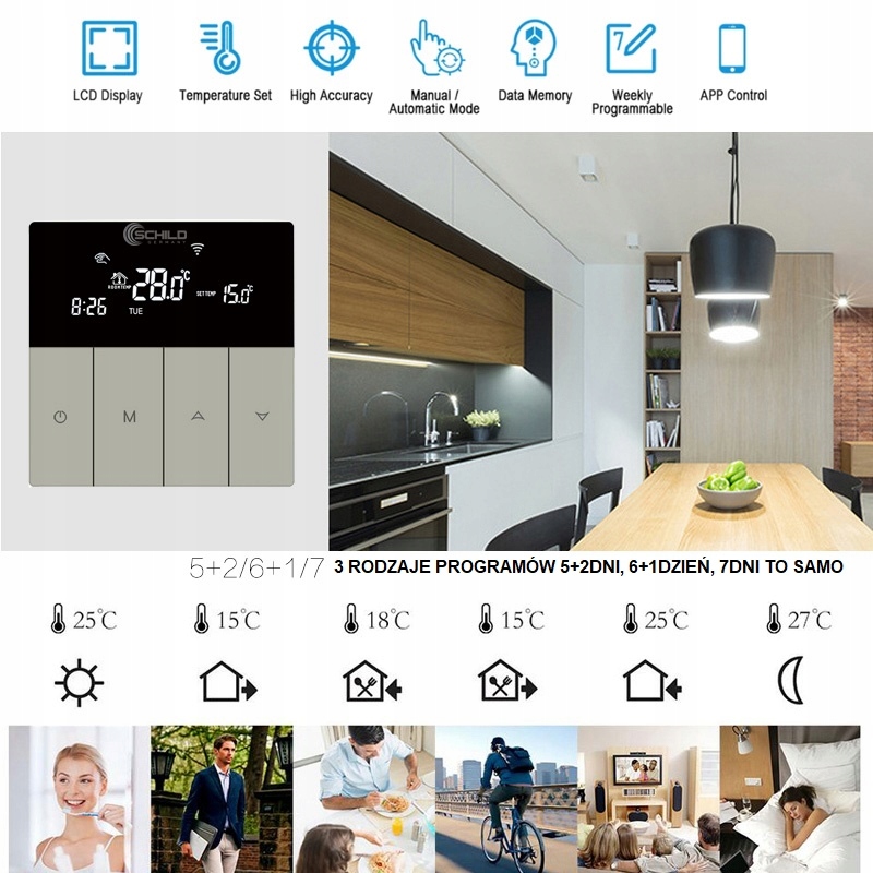 Termostat regulator temparatury sterownik czujnik