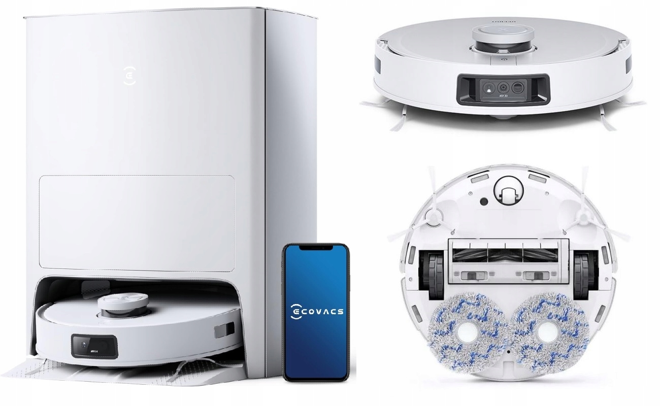 ECOVACS DEEBOT X1e OMNI Robot odkurzający STACJA AIVI 260m 400m sprzątający