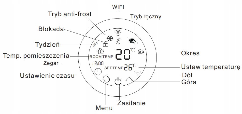 WIFI REGULATOR STEROWNIK TEMPERATURY POKOJOWEJ pieca gazowego termostat