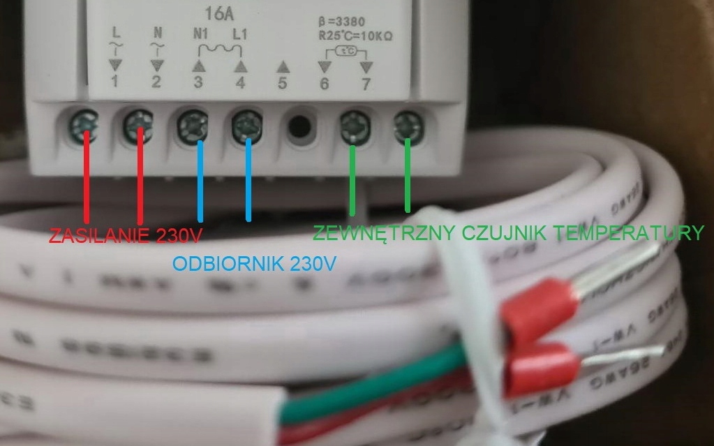 WiFi sterownik 230V termostat czujnik regulator PODŁOGÓWKI MATY GRZEWCZEJ