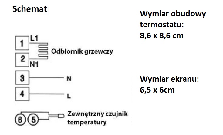 REGULATOR TEMPERATURY POKOJOWY TERMOSTAT STEROWNIK