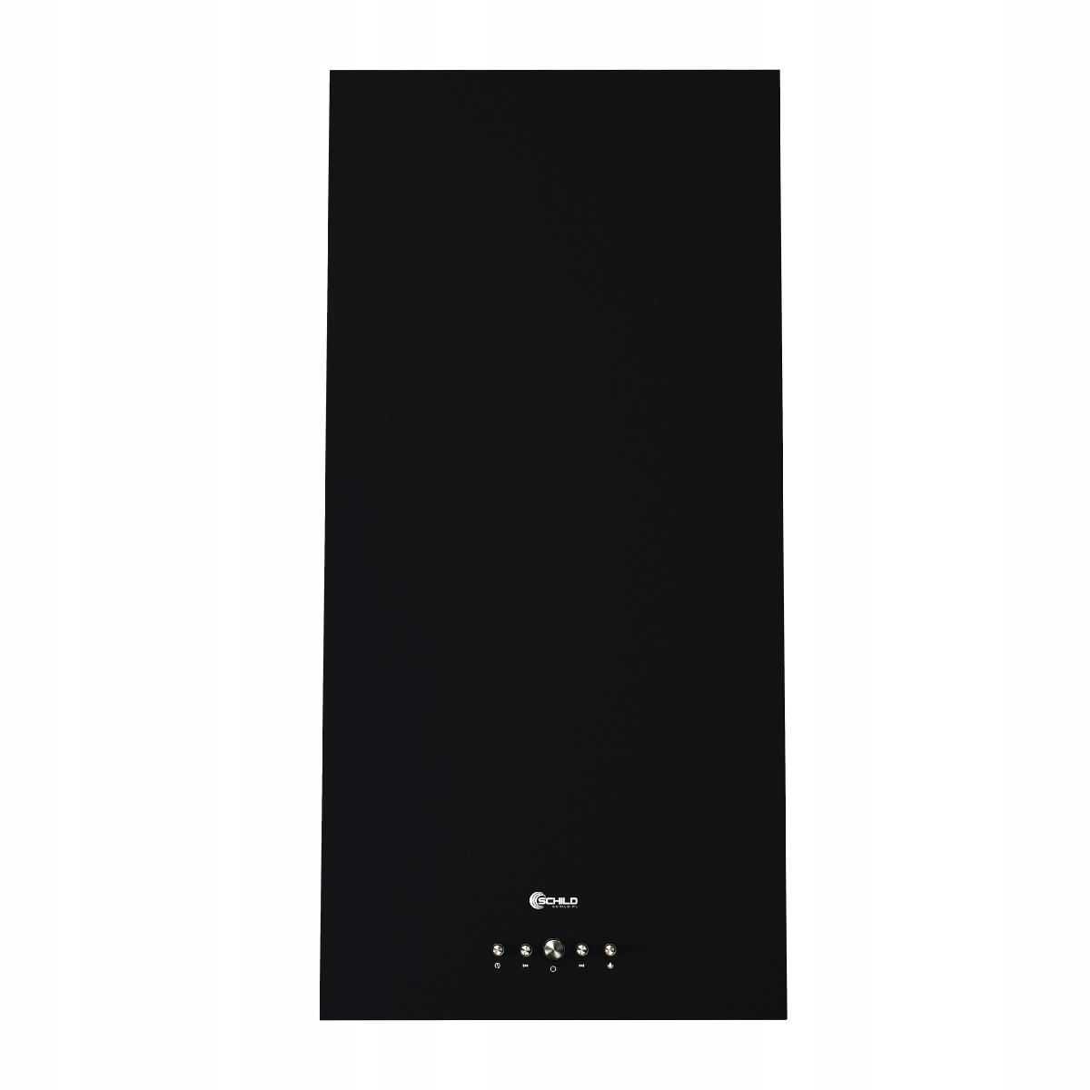 OKAP KUCHENNY ŚCIENNY CZARNY KOMINOWY PROSTOKĄTNY