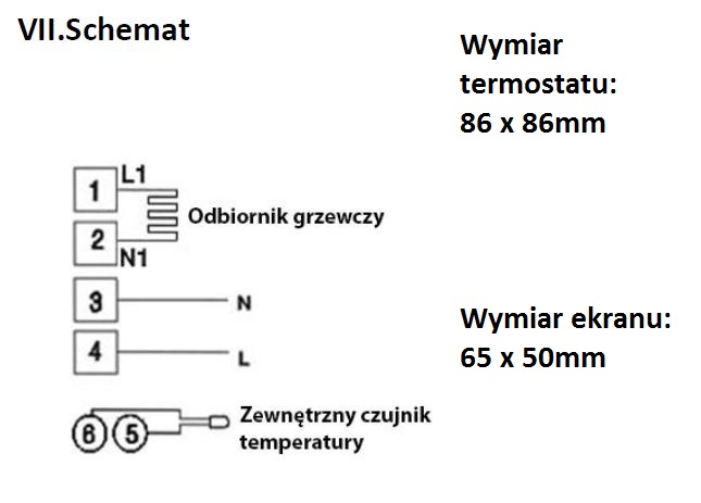 STEROWNIK REGULATOR TEMPERATURY POKOJOWY TERMOSTAT