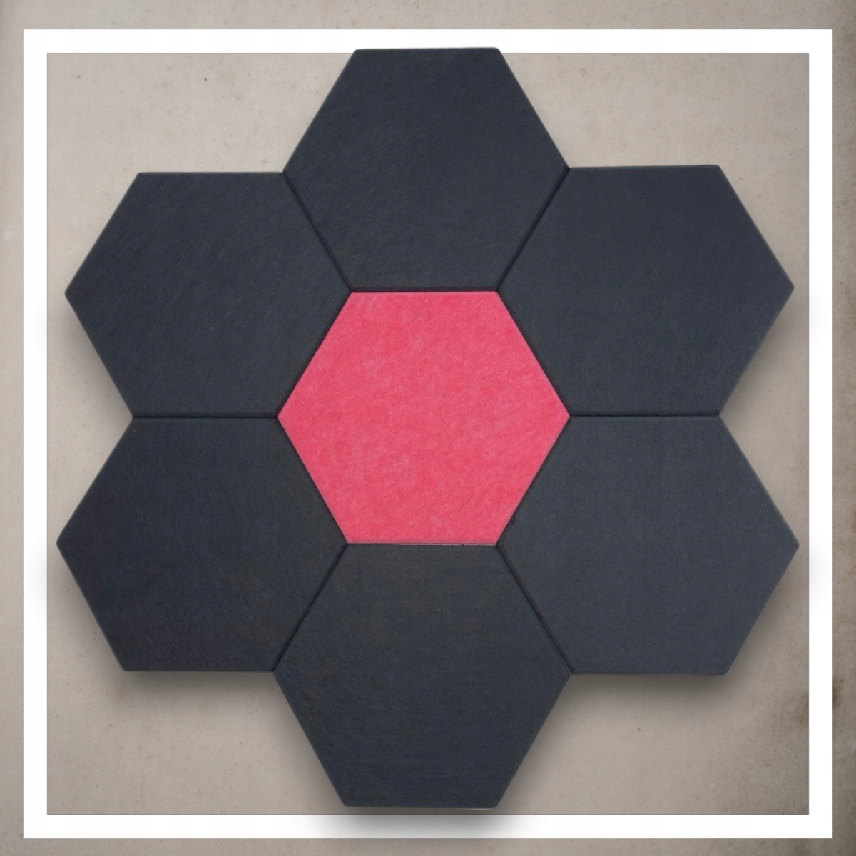 Panele Ścienne Filcowe 3D Heksagon Zagłówek Samoprzylepne Akustyczne Soft