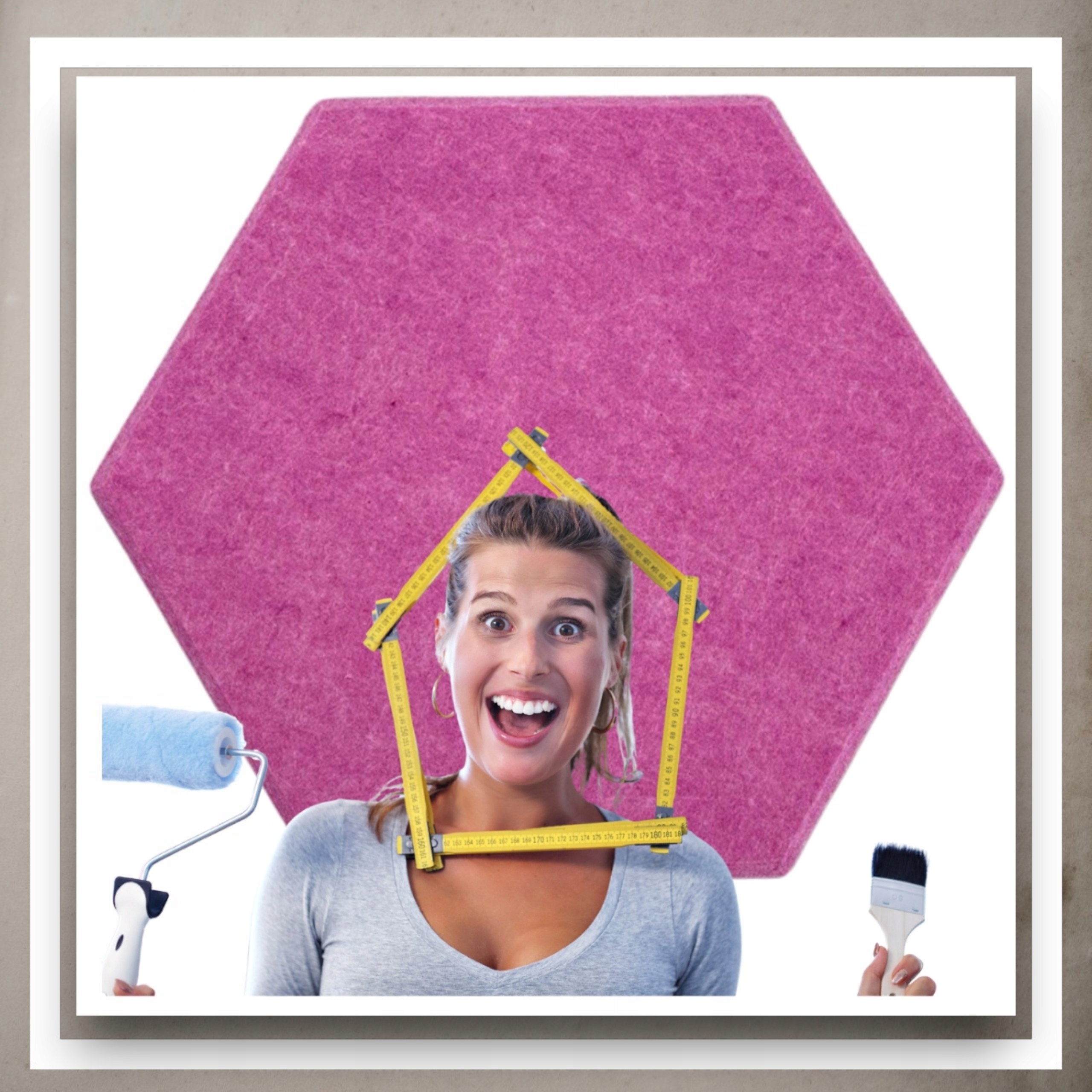 Panele Ścienne Filcowe 3D Heksagon Zagłówek Samoprzylepne Akustyczne Soft