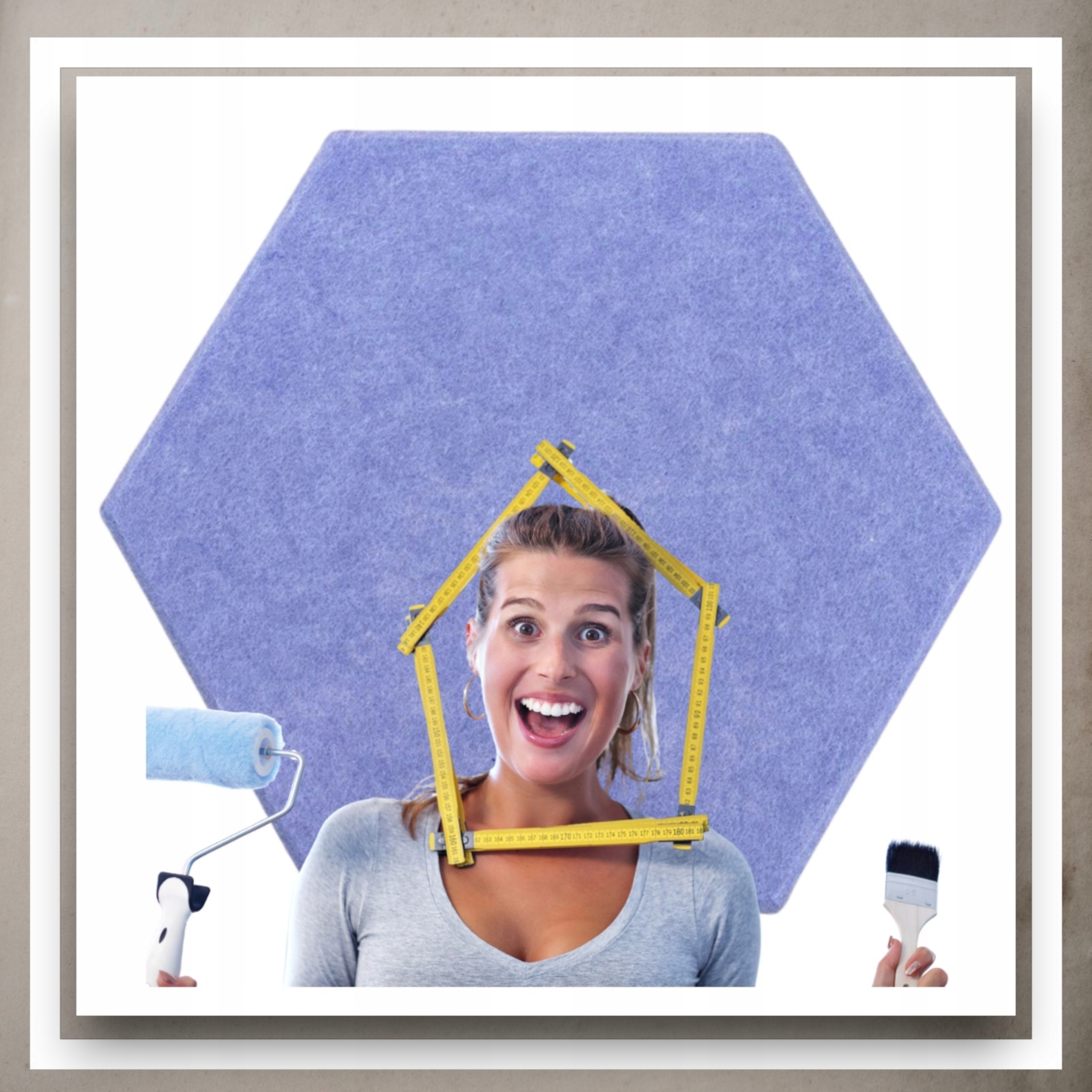 Panele Ścienne Filcowe 3D Heksagon Zagłówek Samoprzylepne Akustyczne Soft