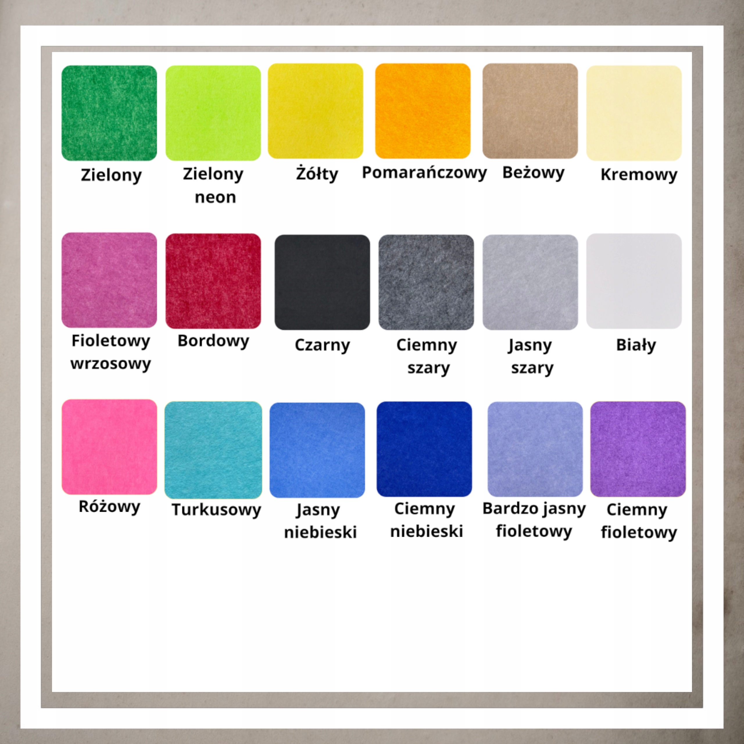 Panele Ścienne Filcowe 3D Kwadrat Zagłówek Samoprzylepne Akustyczne Soft