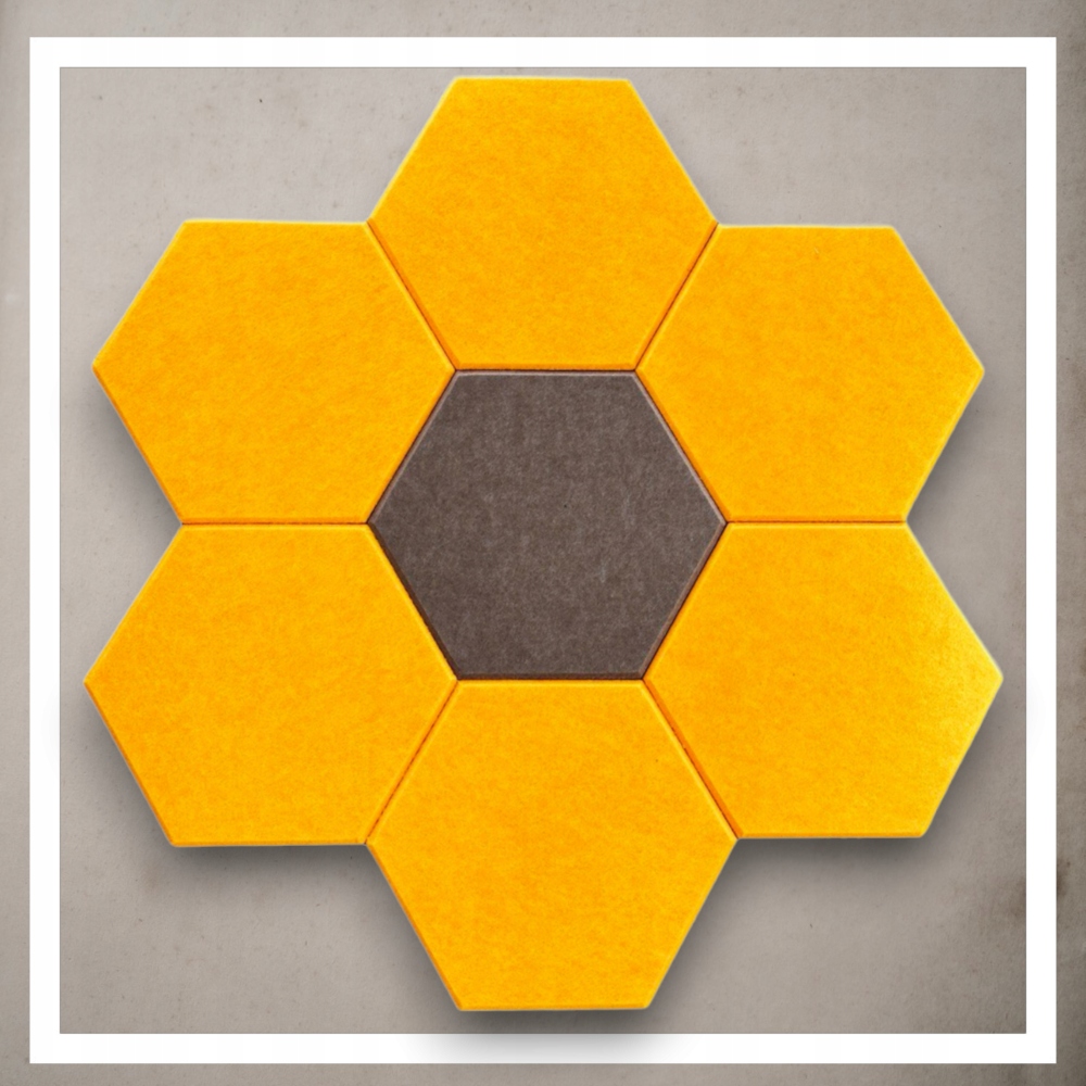 Panele Scienne Filcowe 3D Heksagon Zaglowek Samoprzylepne Akustyczne Soft