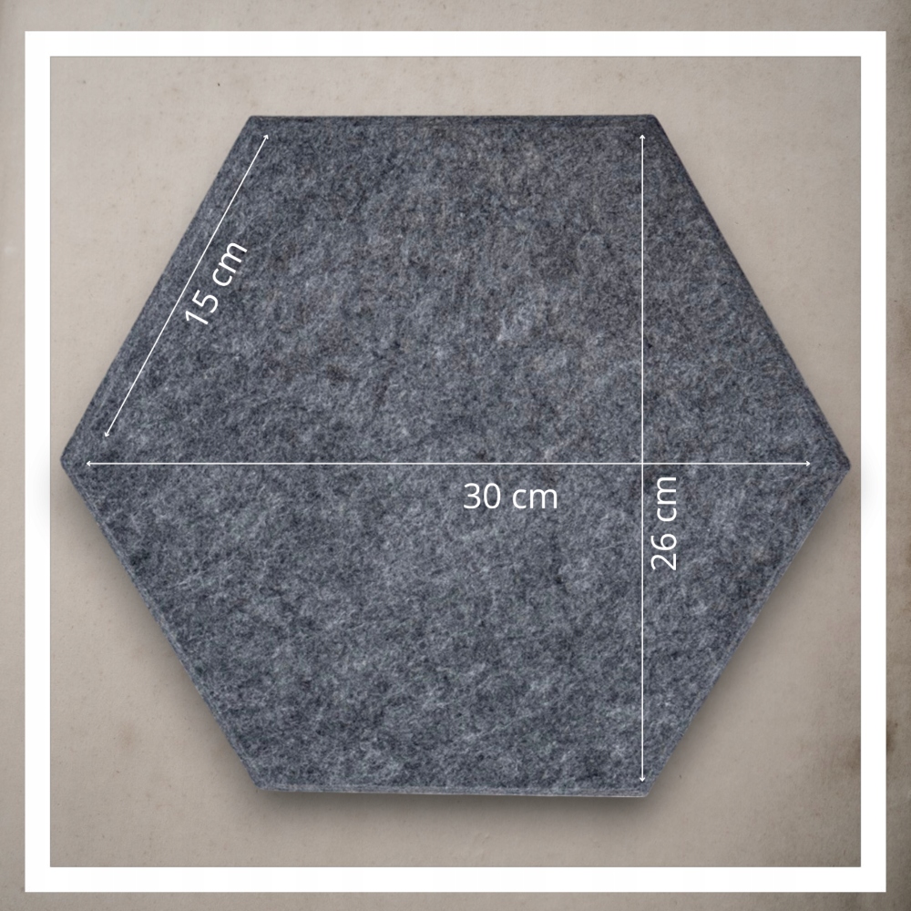 Panele Ścienne Filcowe 3D Heksagon Zagłówek Samoprzylepne Akustyczne Soft