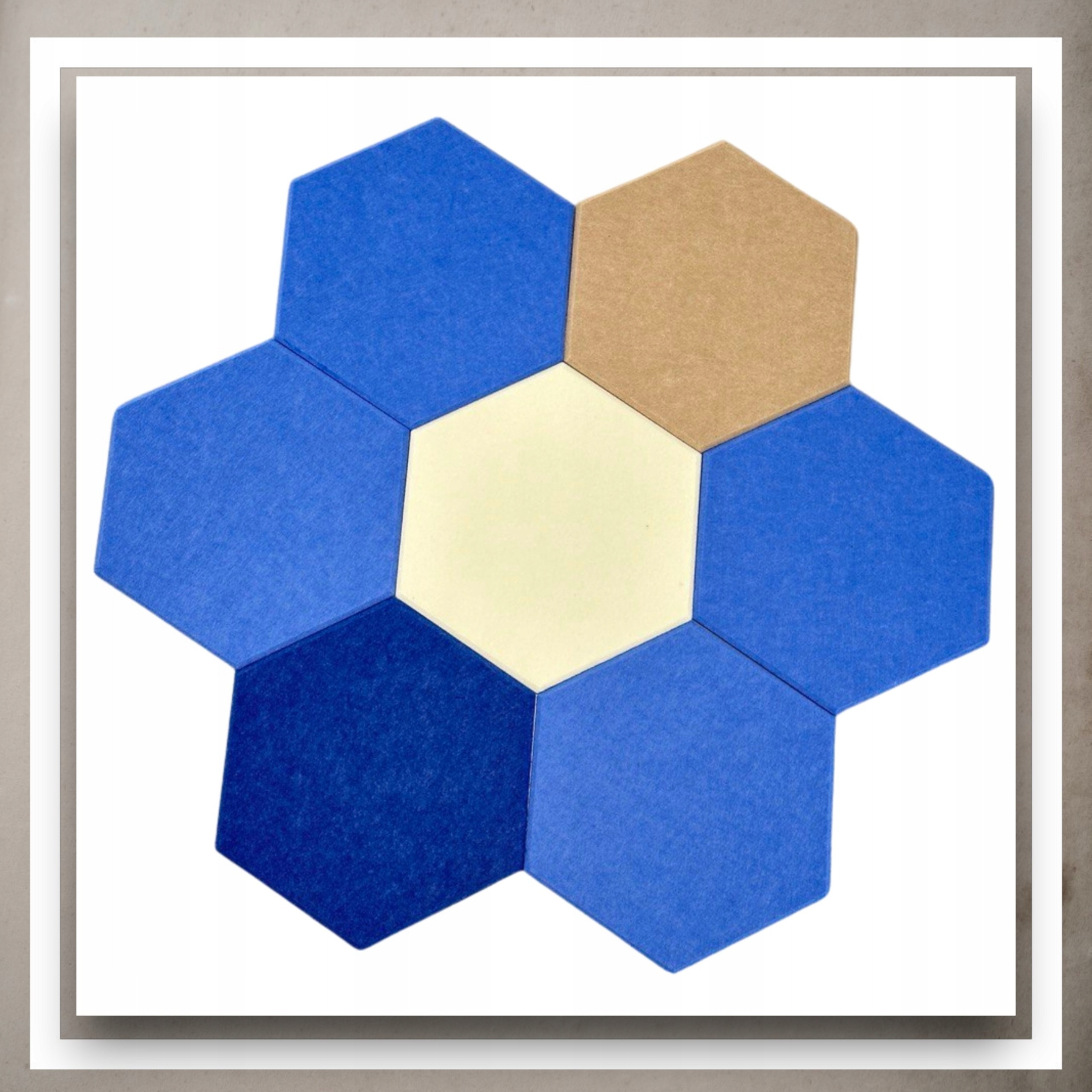 Panele Ścienne Filcowe 3D Heksagon Zagłówek Samoprzylepne Akustyczne Soft