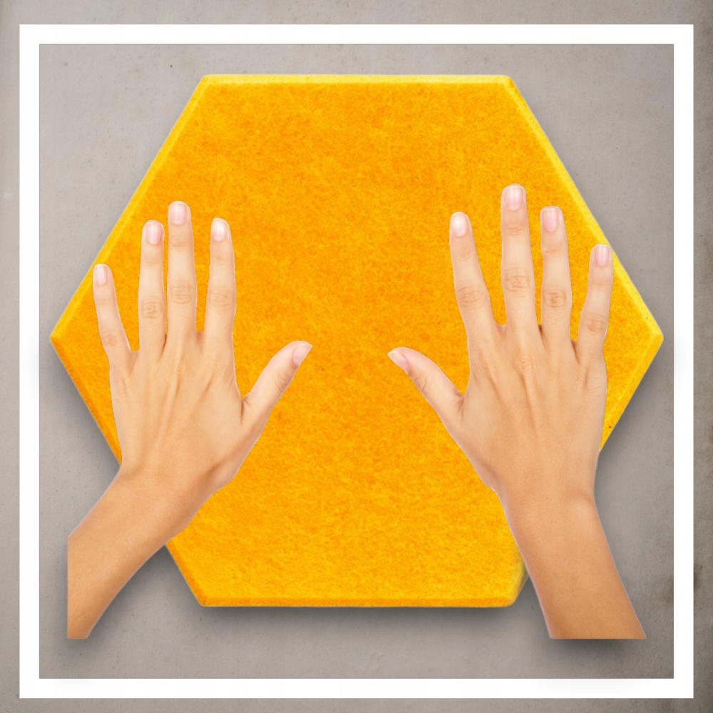 Panele Scienne Filcowe 3D Heksagon Zaglowek Samoprzylepne Akustyczne Soft