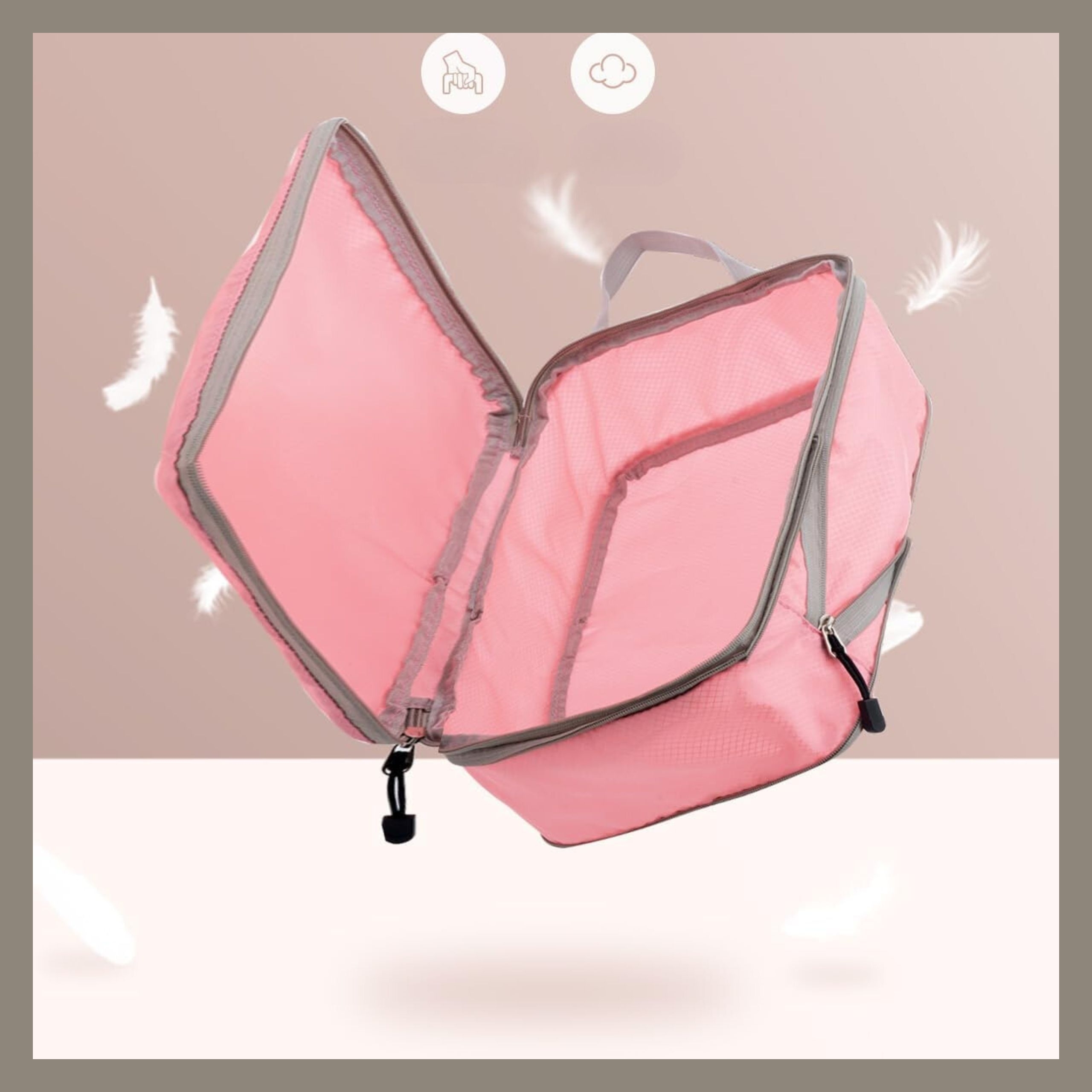 Organizer Kompresyjny  Zestaw 3 Szt     Różowy