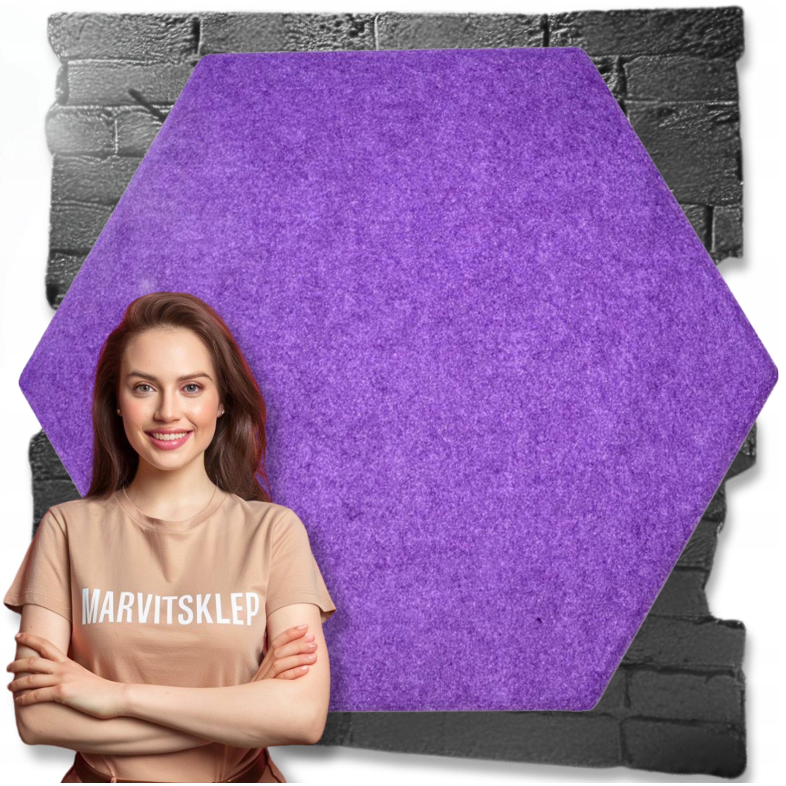 Panele Ścienne Filcowe 3D Heksagon Zagłówek Samoprzylepne Akustyczne Soft