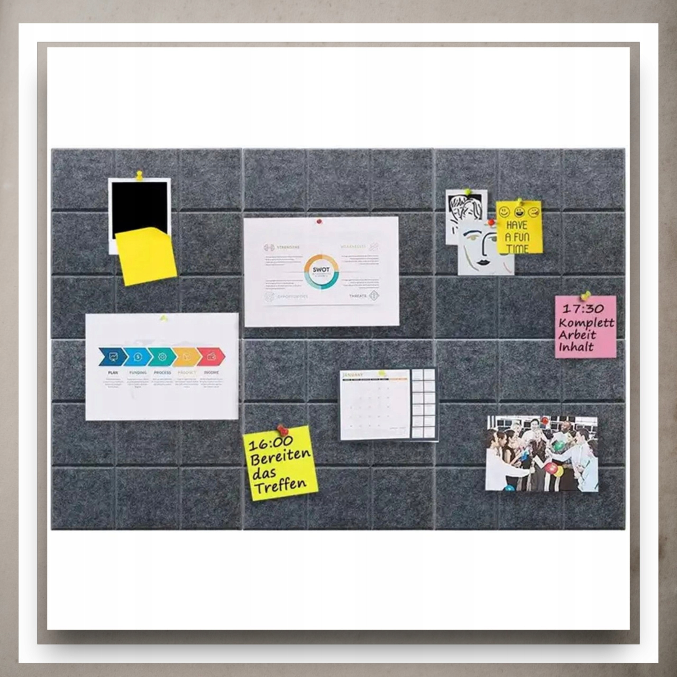 Panele Ścienne Filcowe 3D Kwadrat Zagłówek Samoprzylepne Akustyczne Soft