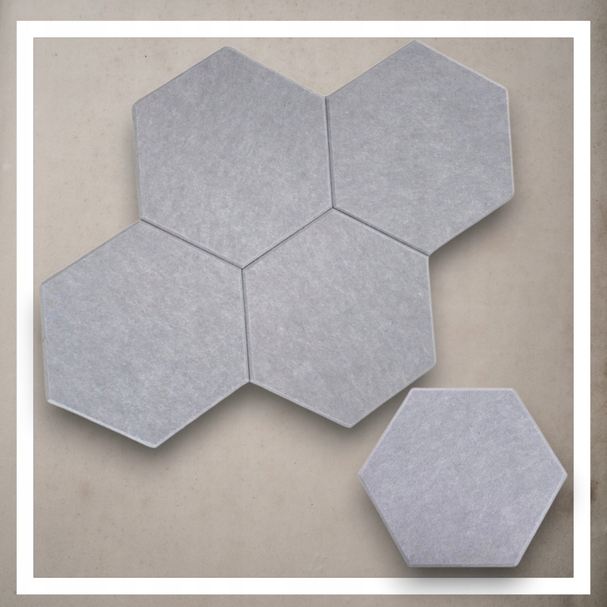 Panele Ścienne Filcowe 3D Heksagon Zagłówek Samoprzylepne Akustyczne Soft