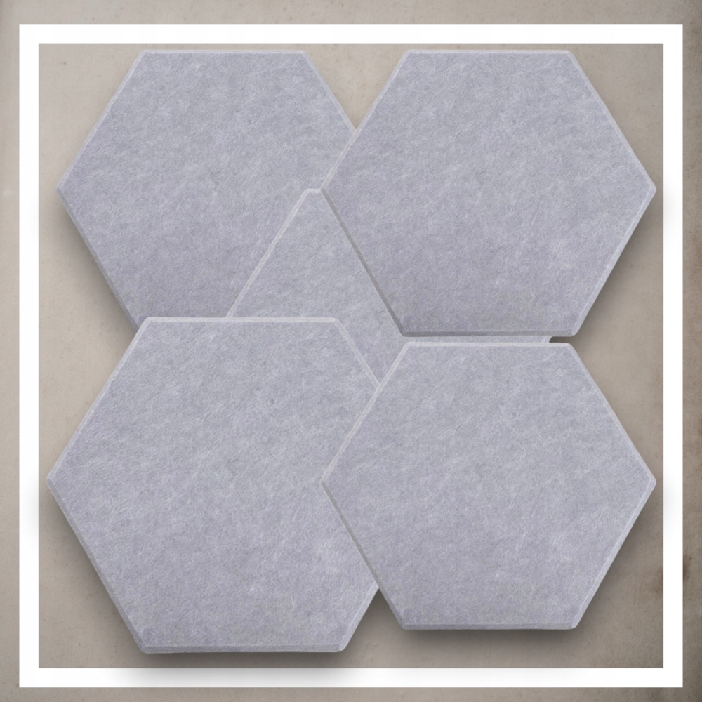 Panele Ścienne Filcowe 3D Heksagon Zagłówek Samoprzylepne Akustyczne Soft