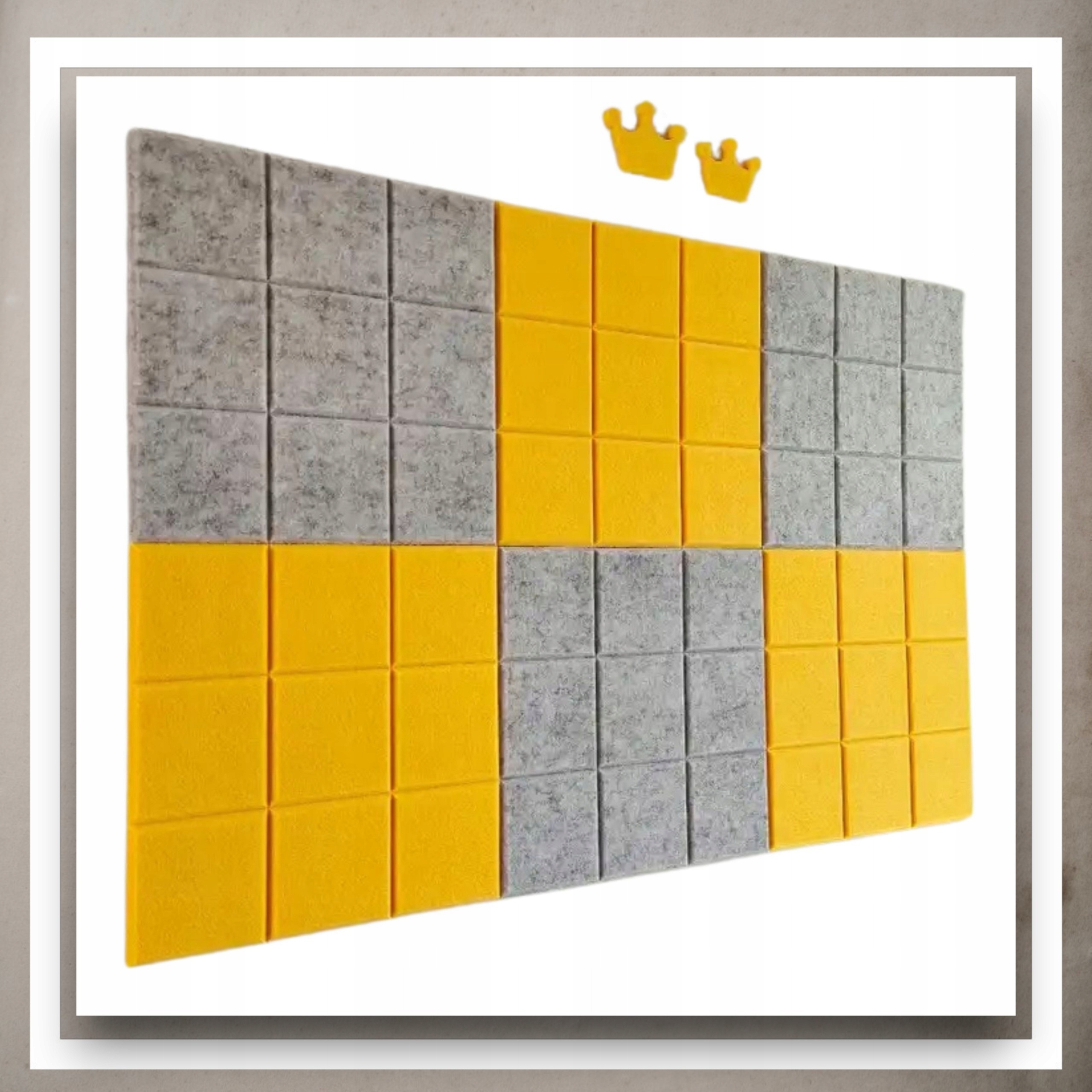 Panele Ścienne Filcowe 3D Kwadrat Zagłówek Samoprzylepne Akustyczne Soft