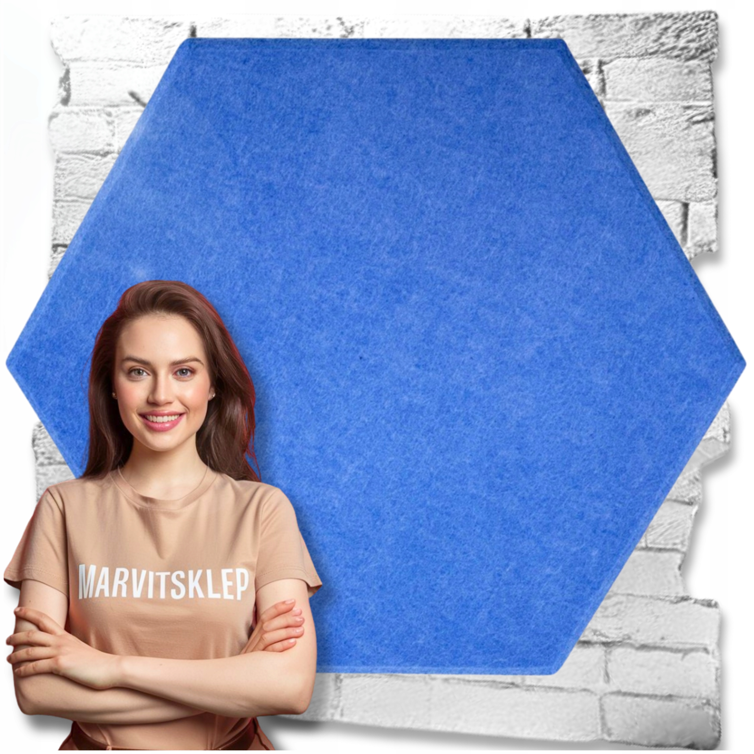 Panele Ścienne Filcowe 3D Heksagon Zagłówek Samoprzylepne Akustyczne Soft