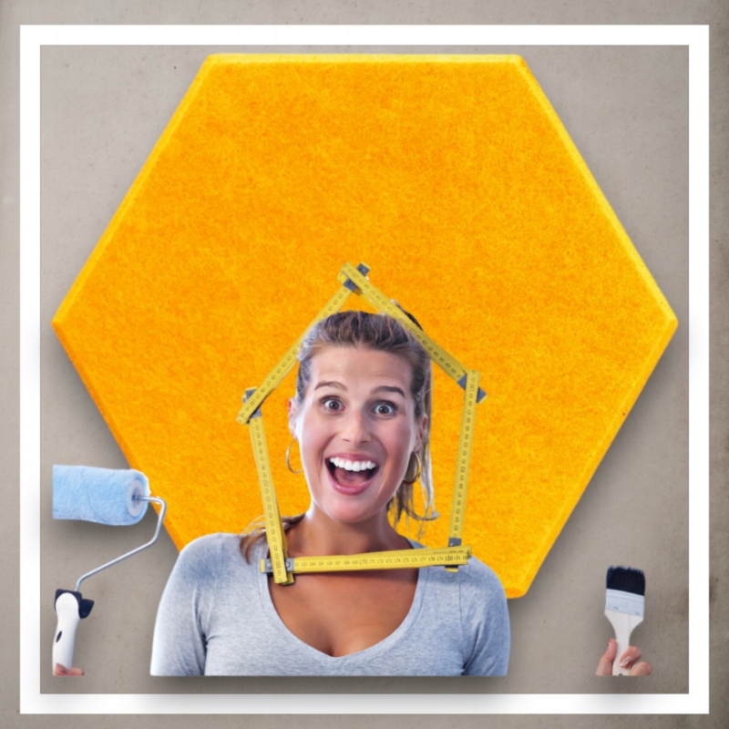 Panele Scienne Filcowe 3D Heksagon Zaglowek Samoprzylepne Akustyczne Soft