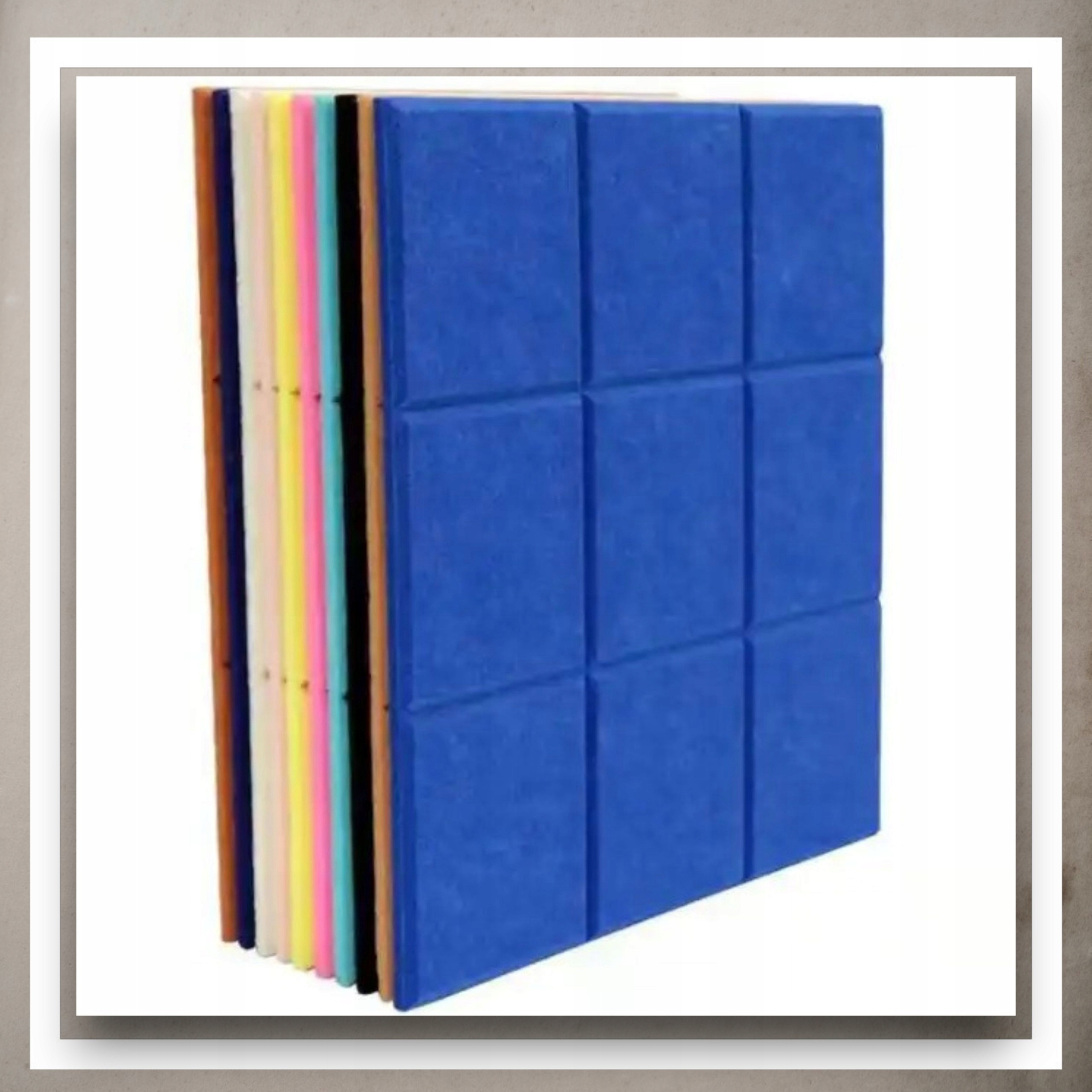 Panele Ścienne Filcowe 3D Kwadrat Zagłówek Samoprzylepne Akustyczne Soft