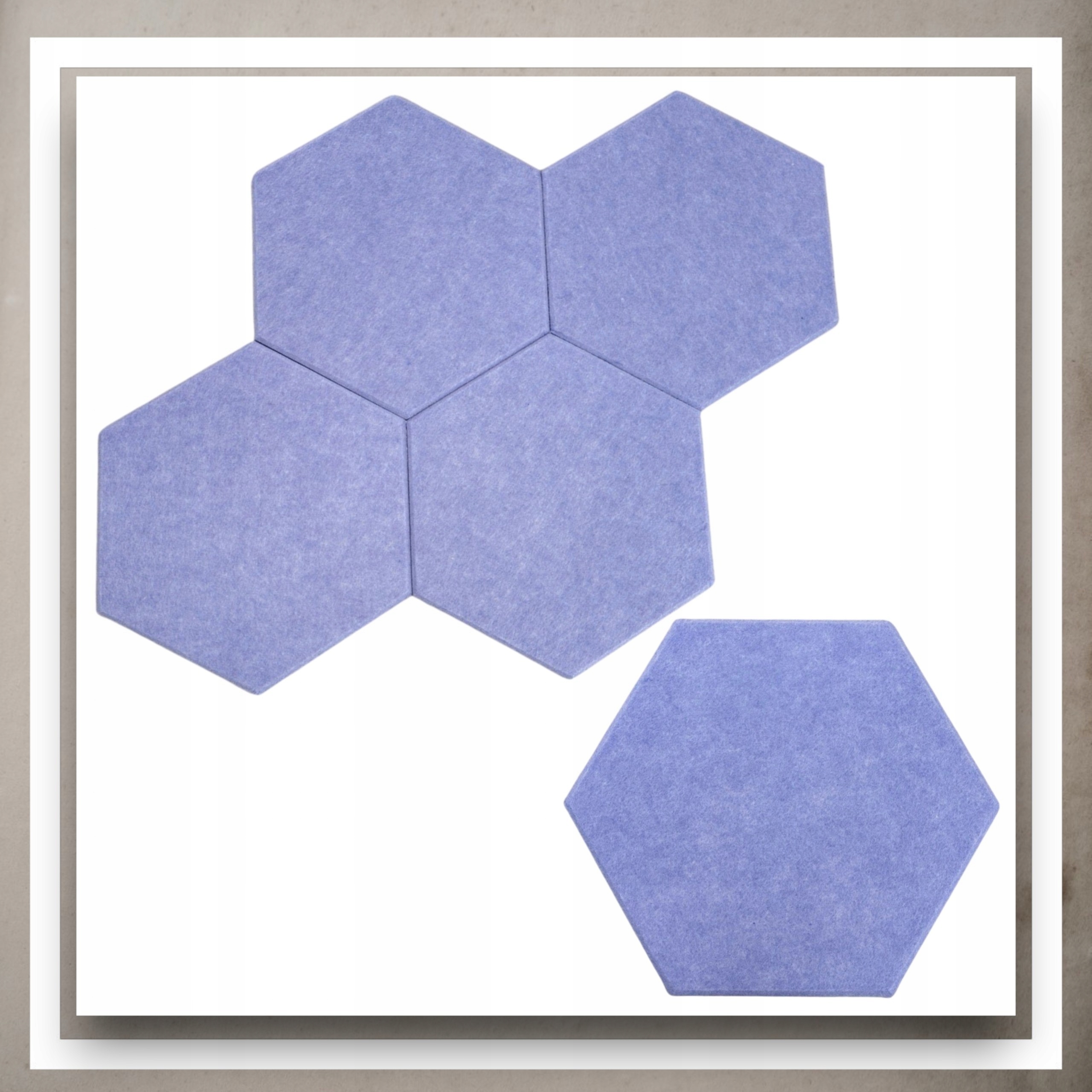 Panele Ścienne Filcowe 3D Heksagon Zagłówek Samoprzylepne Akustyczne Soft