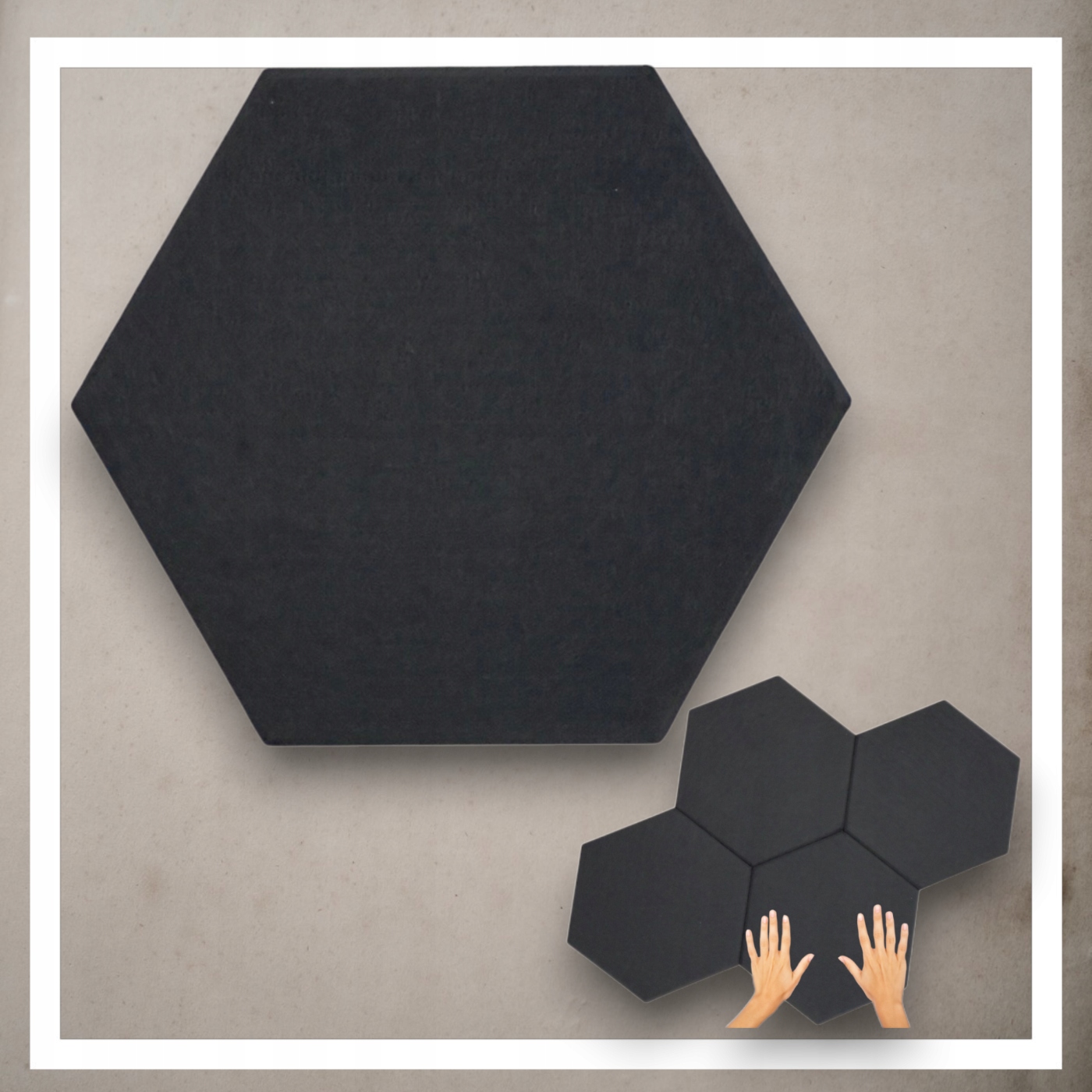 Panele Ścienne Filcowe 3D Heksagon Zagłówek Samoprzylepne Akustyczne Soft