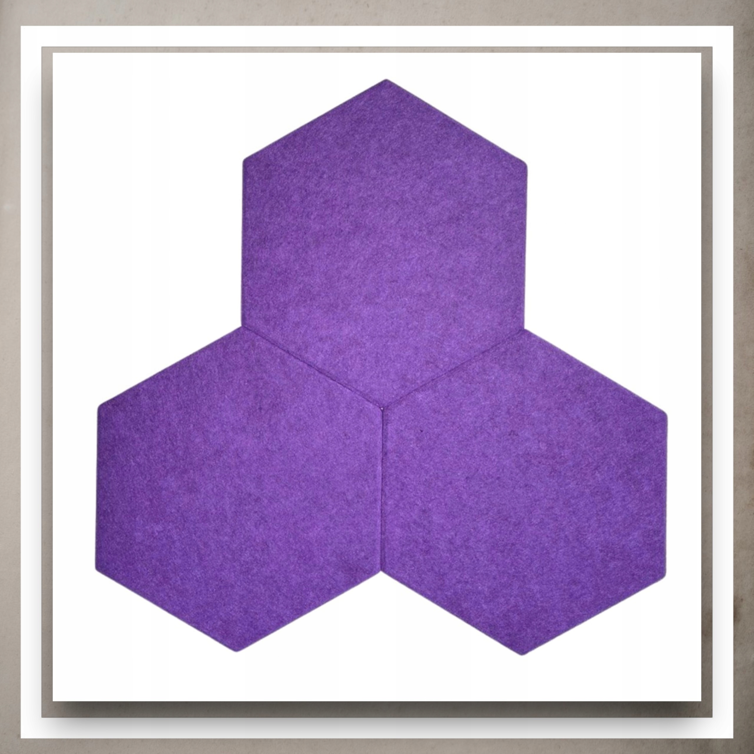 Panele Ścienne Filcowe 3D Heksagon Zagłówek Samoprzylepne Akustyczne Soft