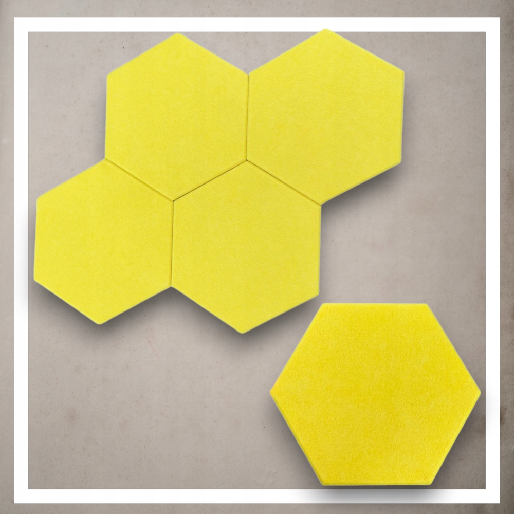 Panele Ścienne Filcowe 3D Heksagon Zagłówek Samoprzylepne Akustyczne Soft
