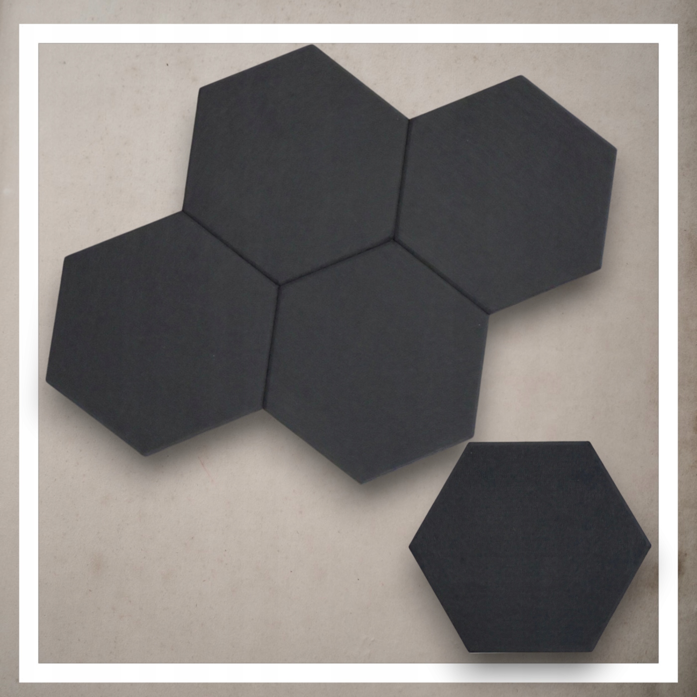 Panele Ścienne Filcowe 3D Heksagon Zagłówek Samoprzylepne Akustyczne Soft