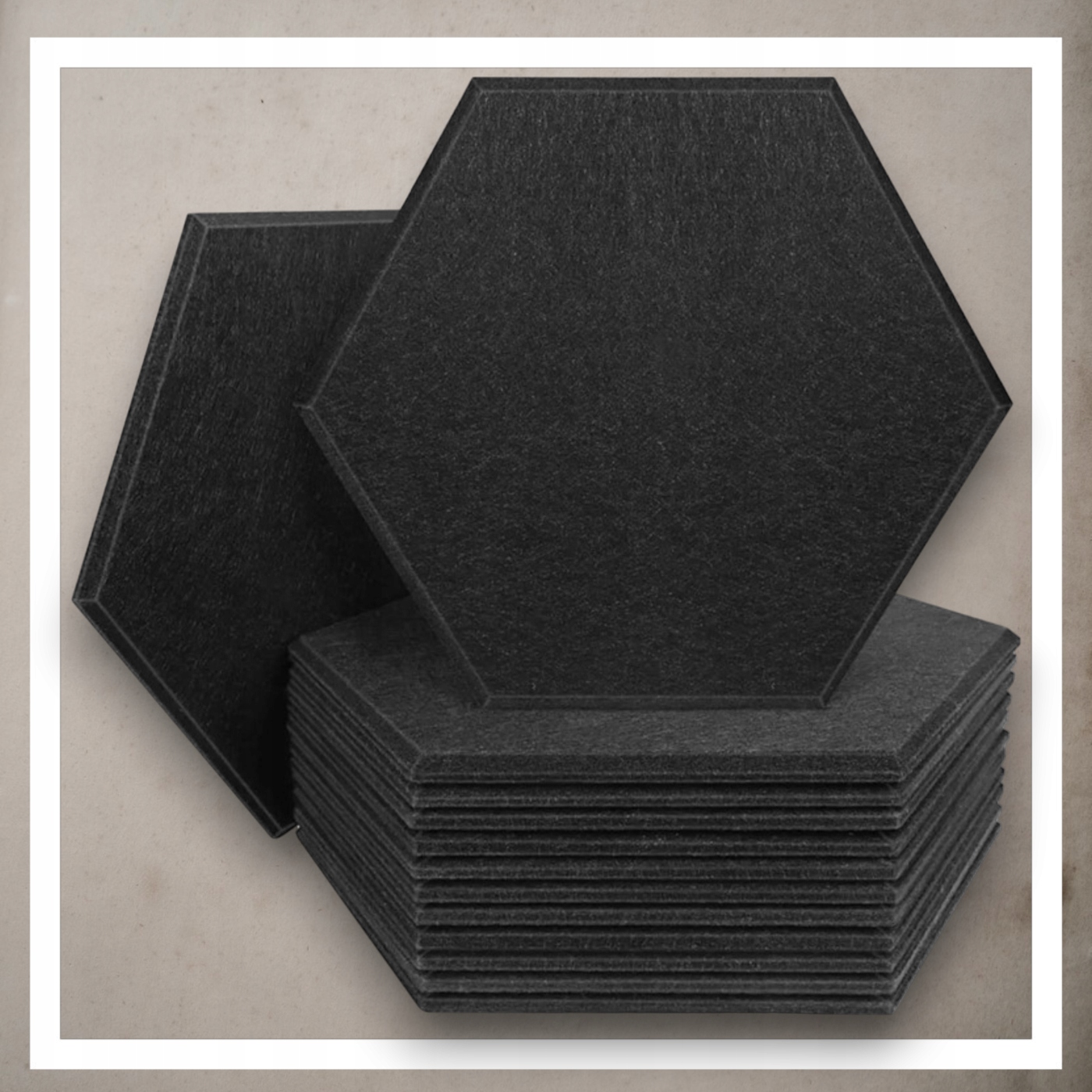 Panele Ścienne Filcowe 3D Heksagon Zagłówek Samoprzylepne Akustyczne Soft