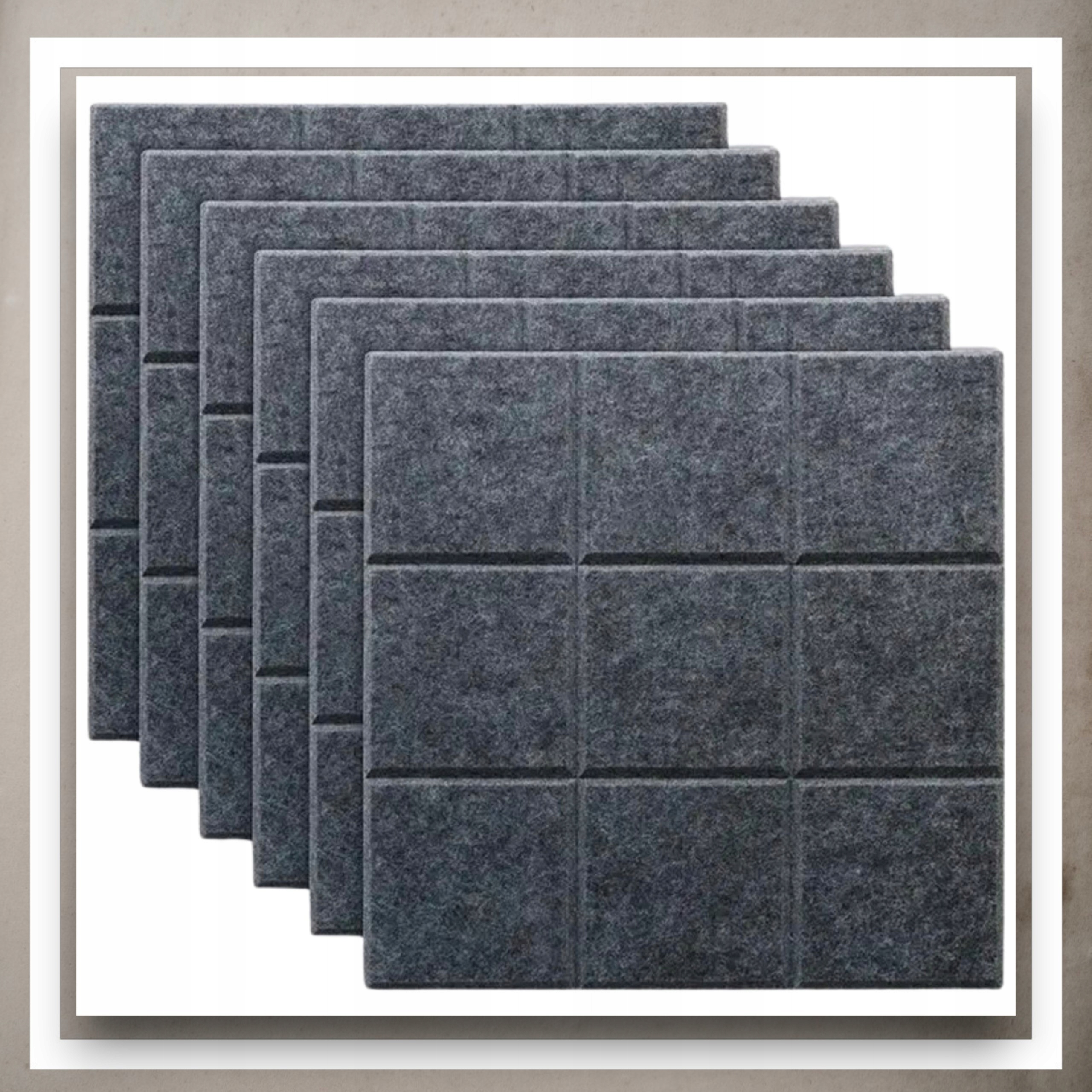 Panele Ścienne Filcowe 3D Kwadrat Zagłówek Samoprzylepne Akustyczne Soft