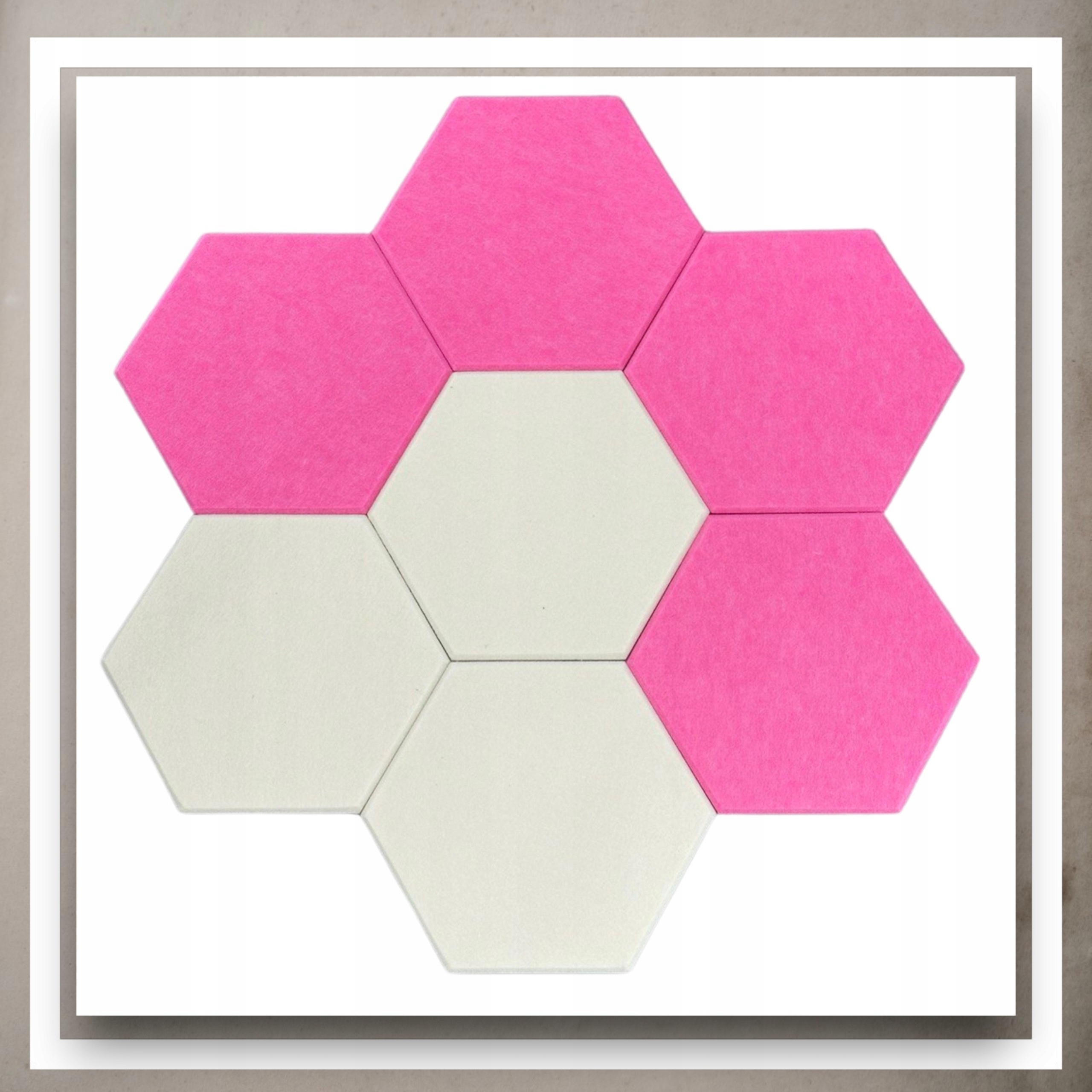 Panele Ścienne Filcowe 3D Heksagon Zagłówek Samoprzylepne Akustyczne Soft