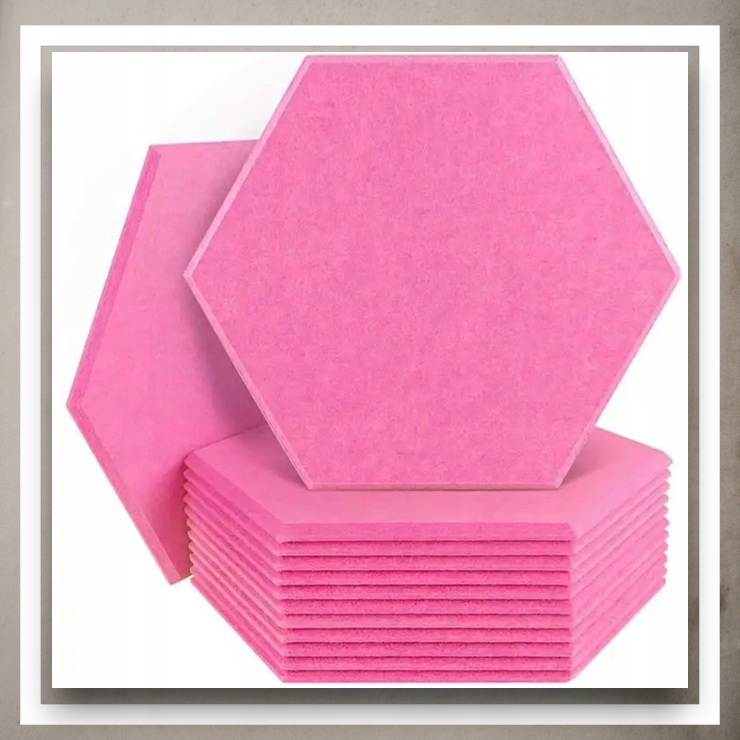 Panele Ścienne Filcowe 3D Heksagon Zagłówek Samoprzylepne Akustyczne Soft