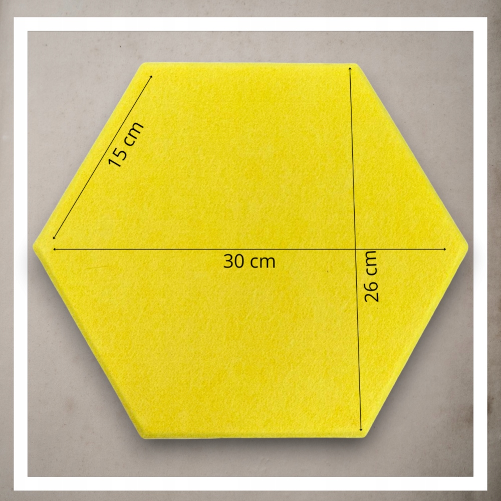 Panele Ścienne Filcowe 3D Heksagon Zagłówek Samoprzylepne Akustyczne Soft