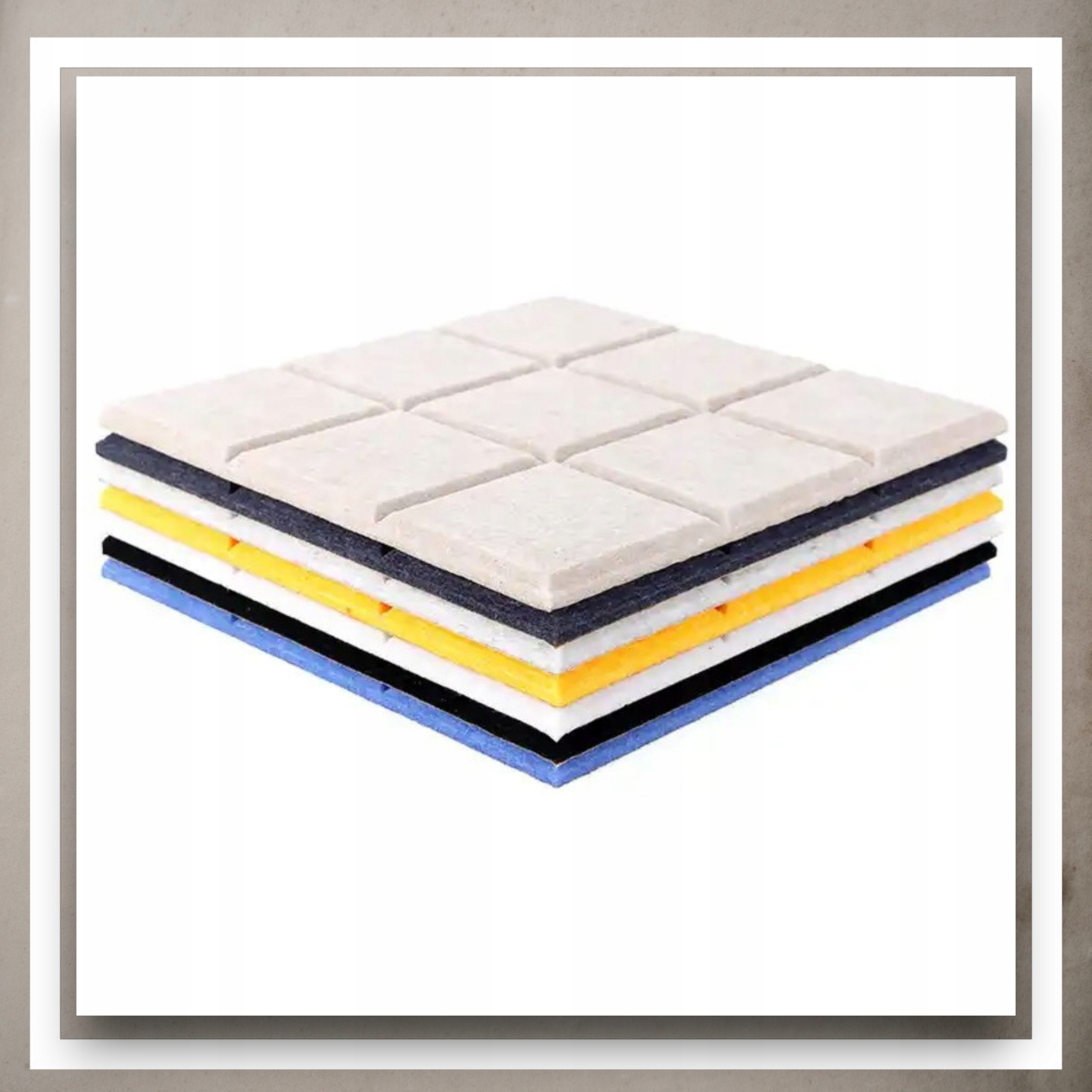 Panele Ścienne Filcowe 3D Kwadrat Zagłówek Samoprzylepne Akustyczne Soft