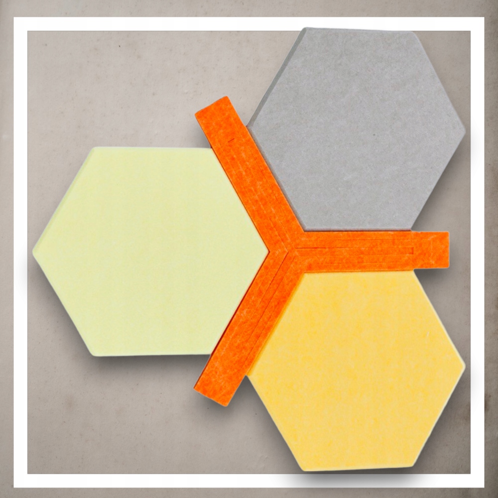 Dystans Do Paneli Sciennych 3D Heksagon Filcowe Akustyczne Soft