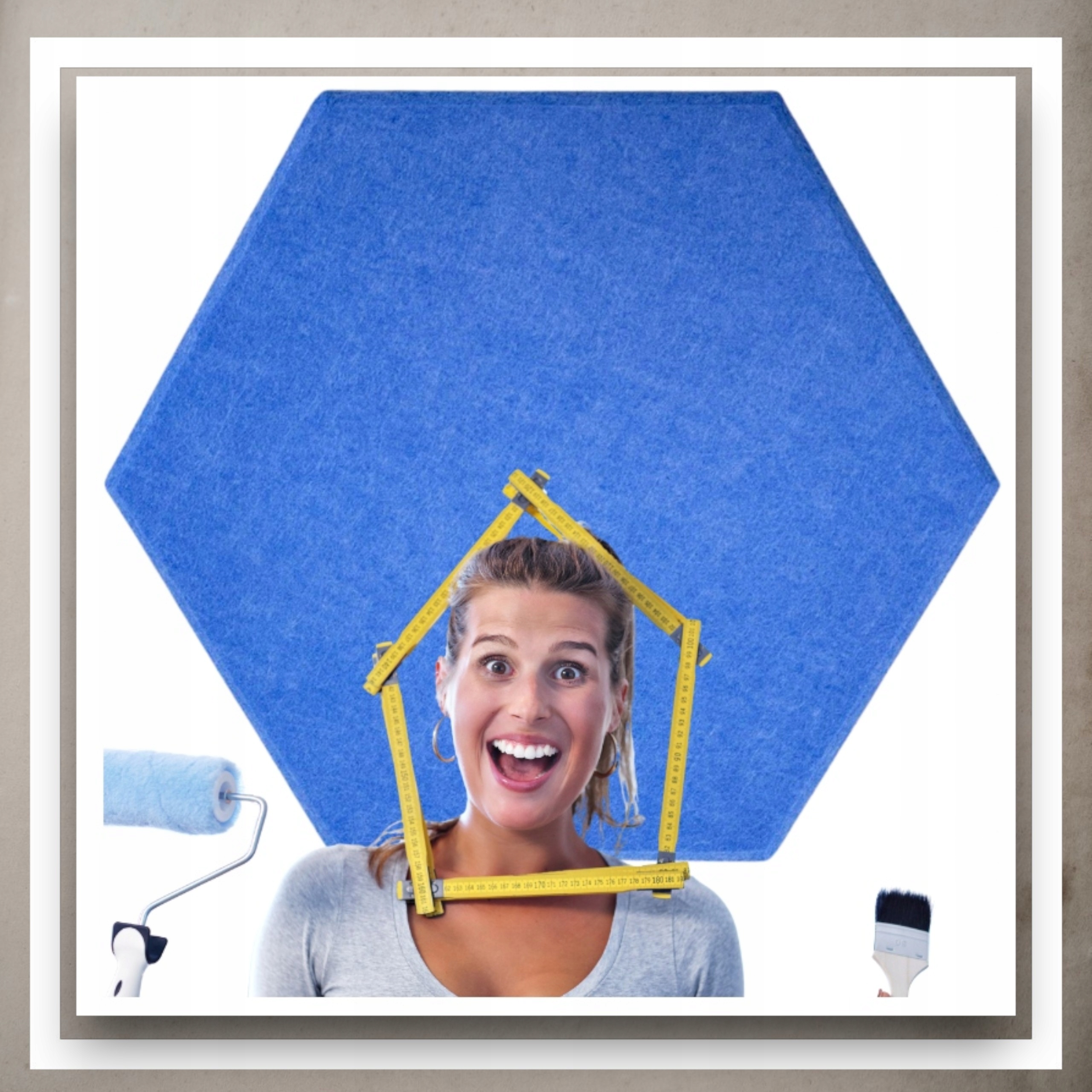 Panele Ścienne Filcowe 3D Heksagon Zagłówek Samoprzylepne Akustyczne Soft