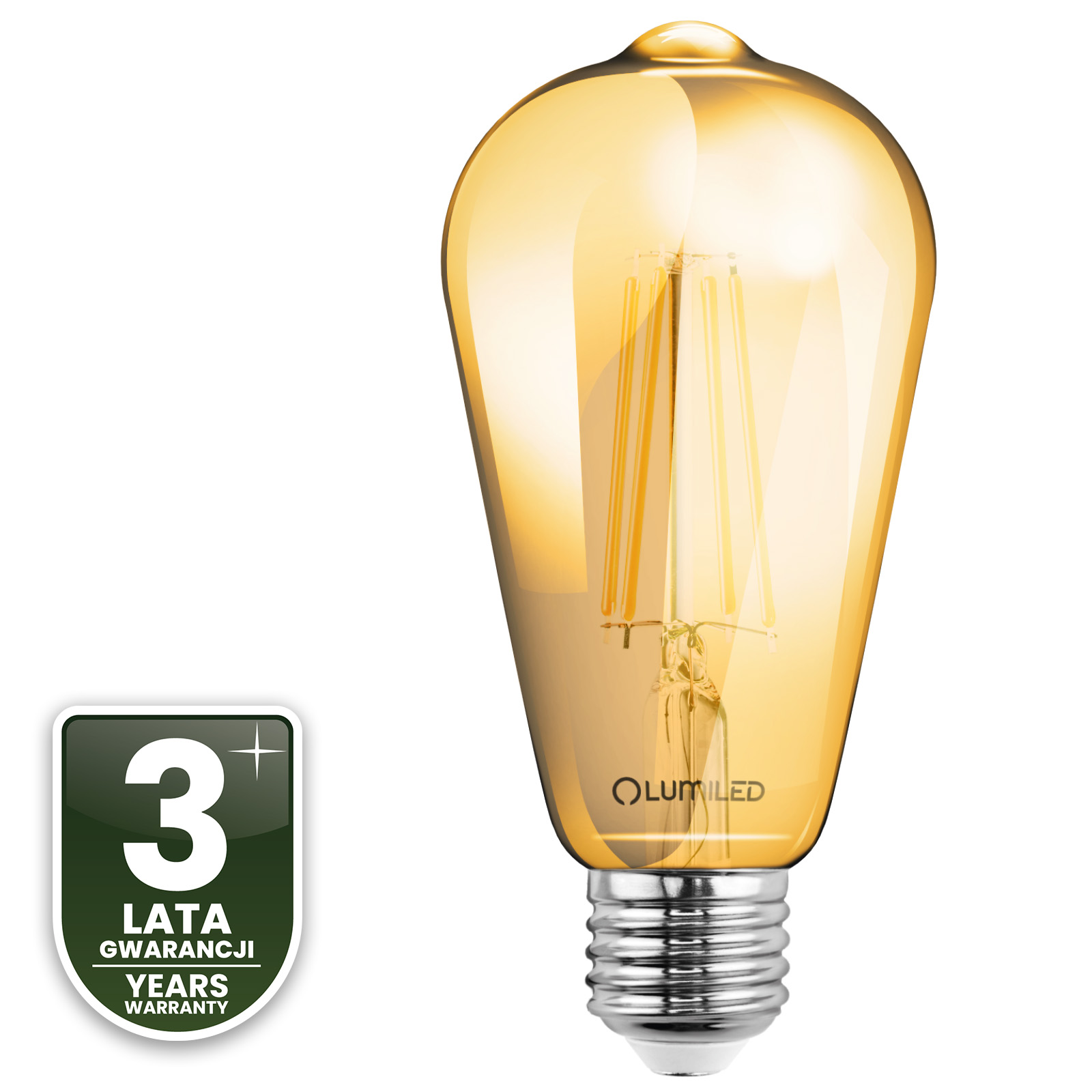 Żarówka LED E27 Edison ST64 4W = 35W 440lm 2000K Ciepła 360° FILAMENT LUMILED - czwarta cecha produktu