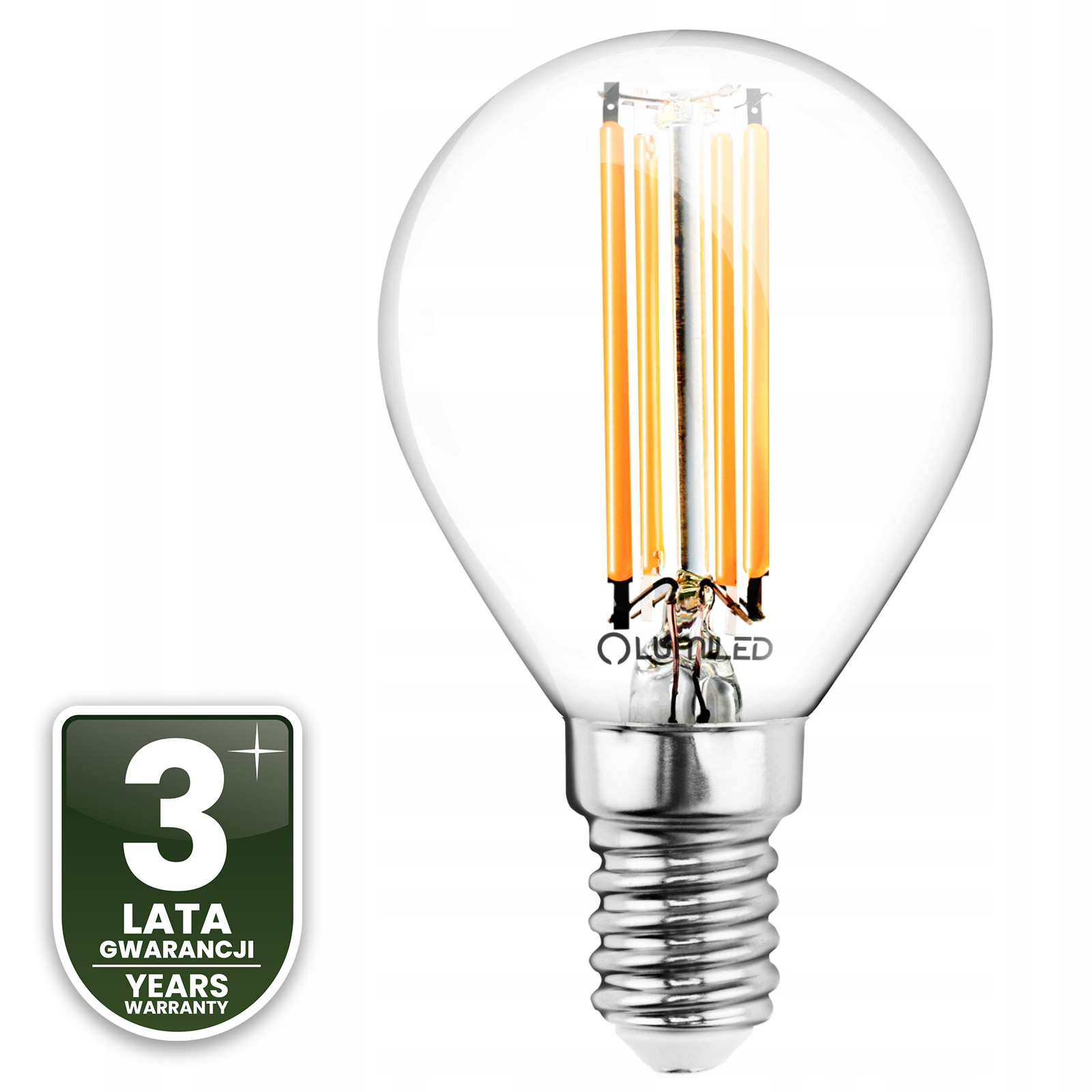 Żarówka LED E14 Kulka P45 4W = 40W 470lm 3000K Ciepła 360° FILAMENT LUMILED - czwarta cecha produktu