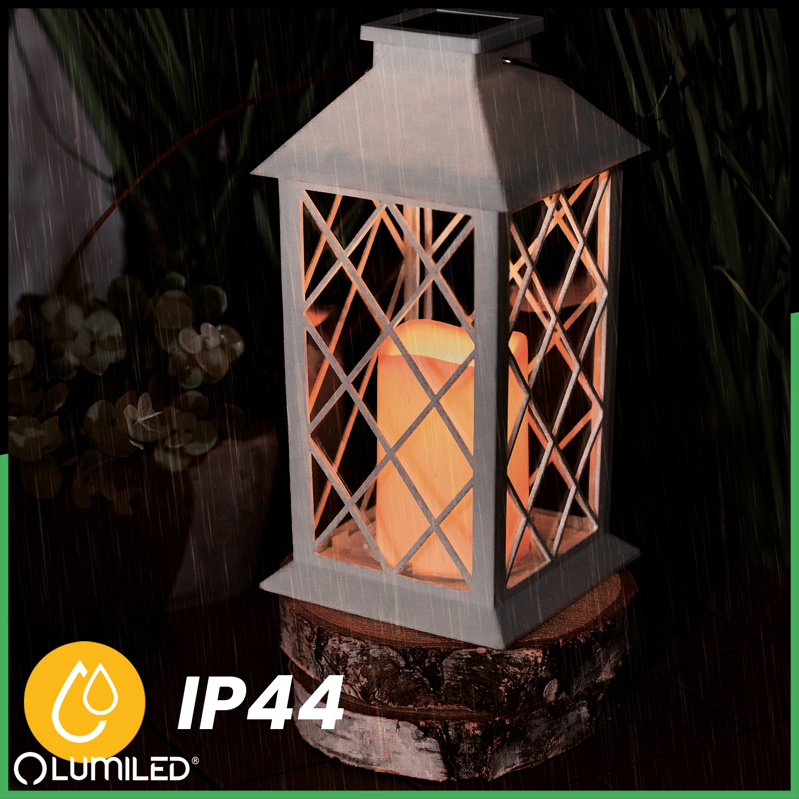 Lampa Solarna Ogrodowa LED Stojąca Latarnia LIRIO 2 IP44 Wisząca Latarenka LUMILED - pierwsza cecha produktu