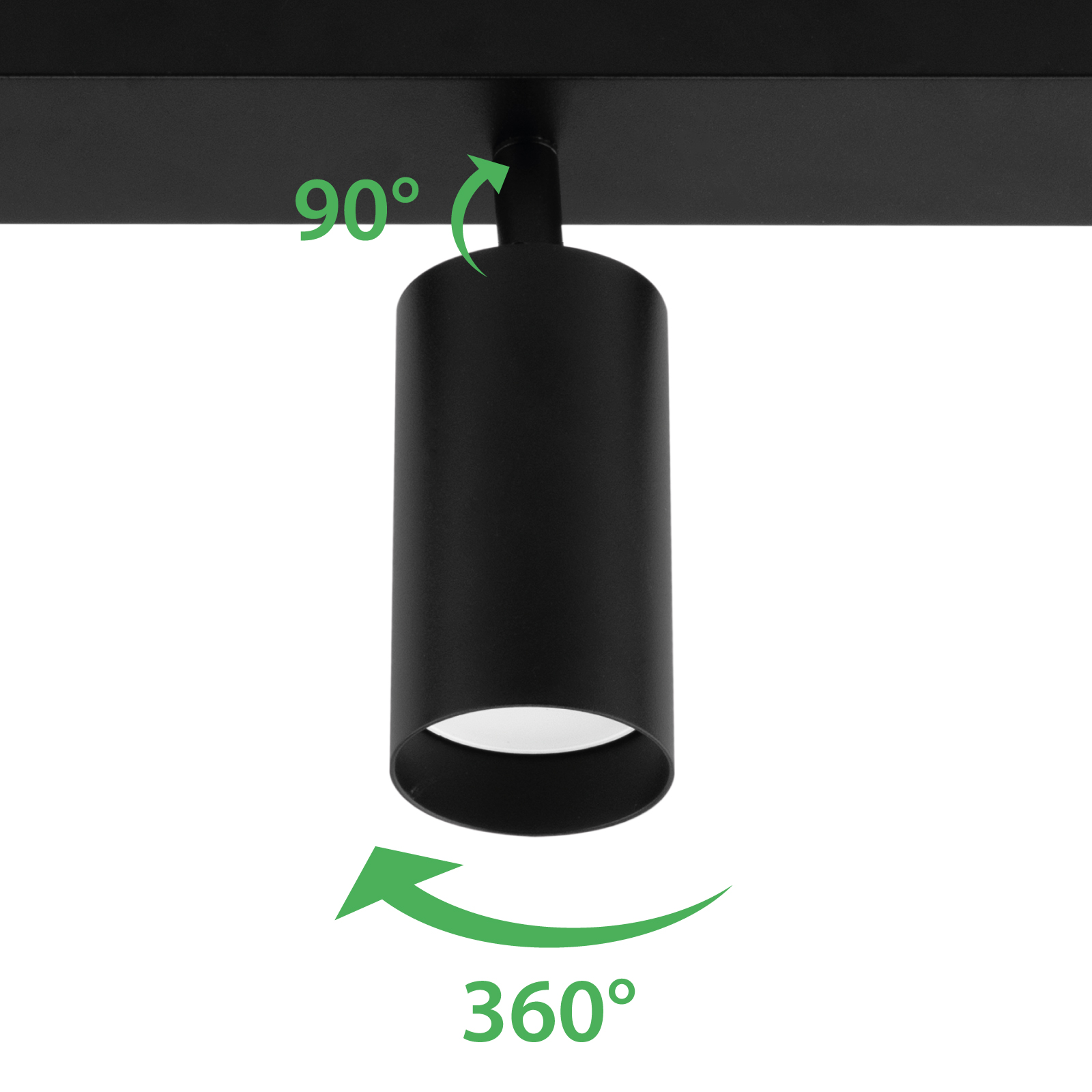 Lampa Sufitowa Plafon SPOT TUBA Reflektor Oprawa Halogenowa Skośna 6x GU10 TABULA LUMILED - druga cecha produktu