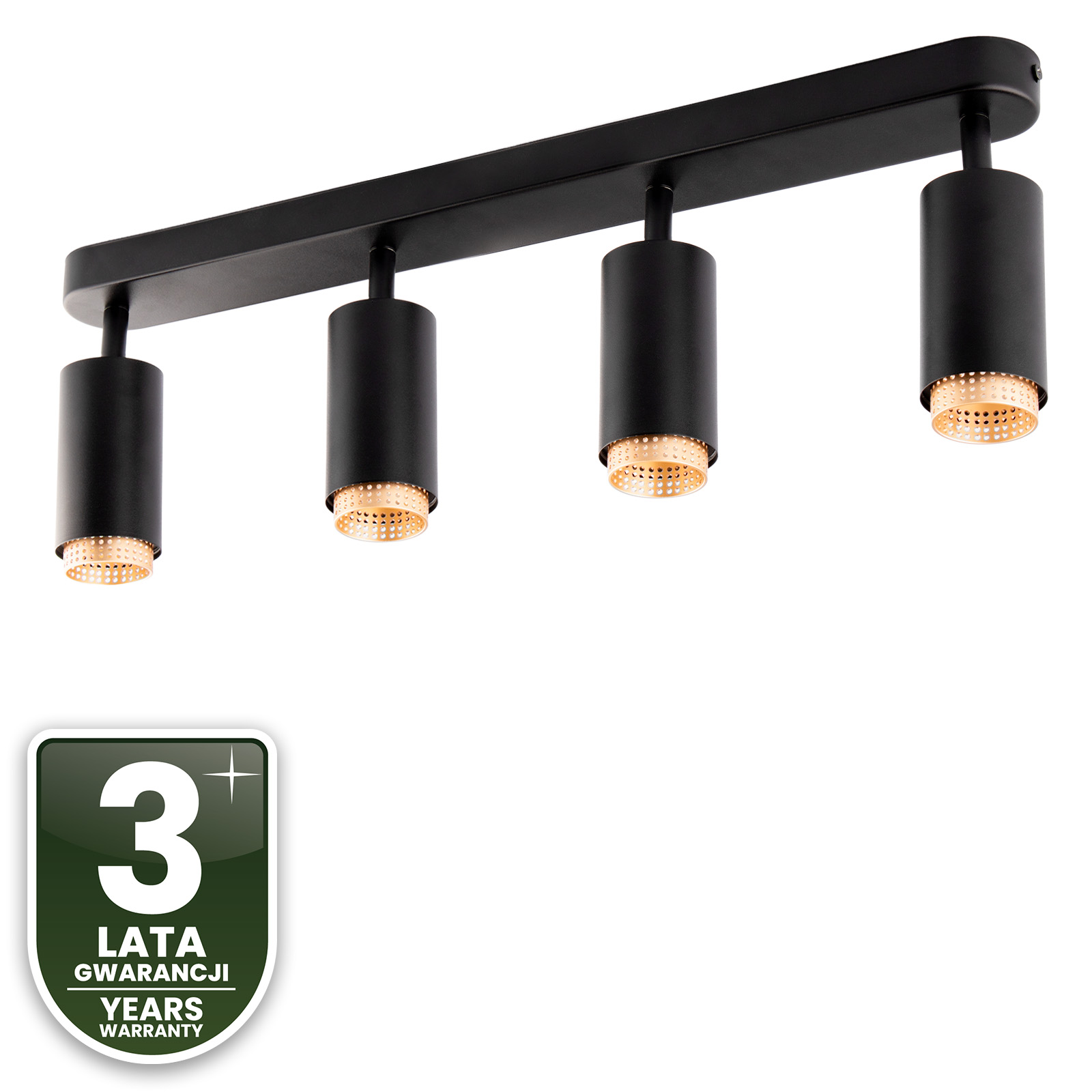 Lampa Sufitowa Reflektor LED 4x GU10 Tuba Spot ELIGIS Czarny LUMILED - czwarta cecha produktu