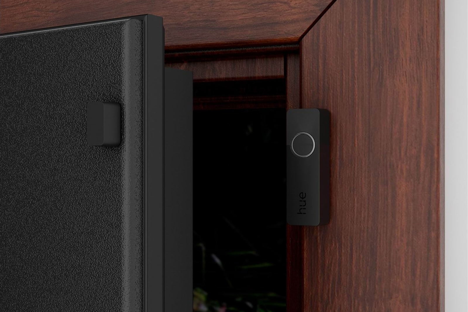 Inteligentny Czujnik Kontaktu do Okien i Drzwi Czarny Bateryjny Zigbee Contact Sensor Secure Philips HUE - trzecia cecha produktu
