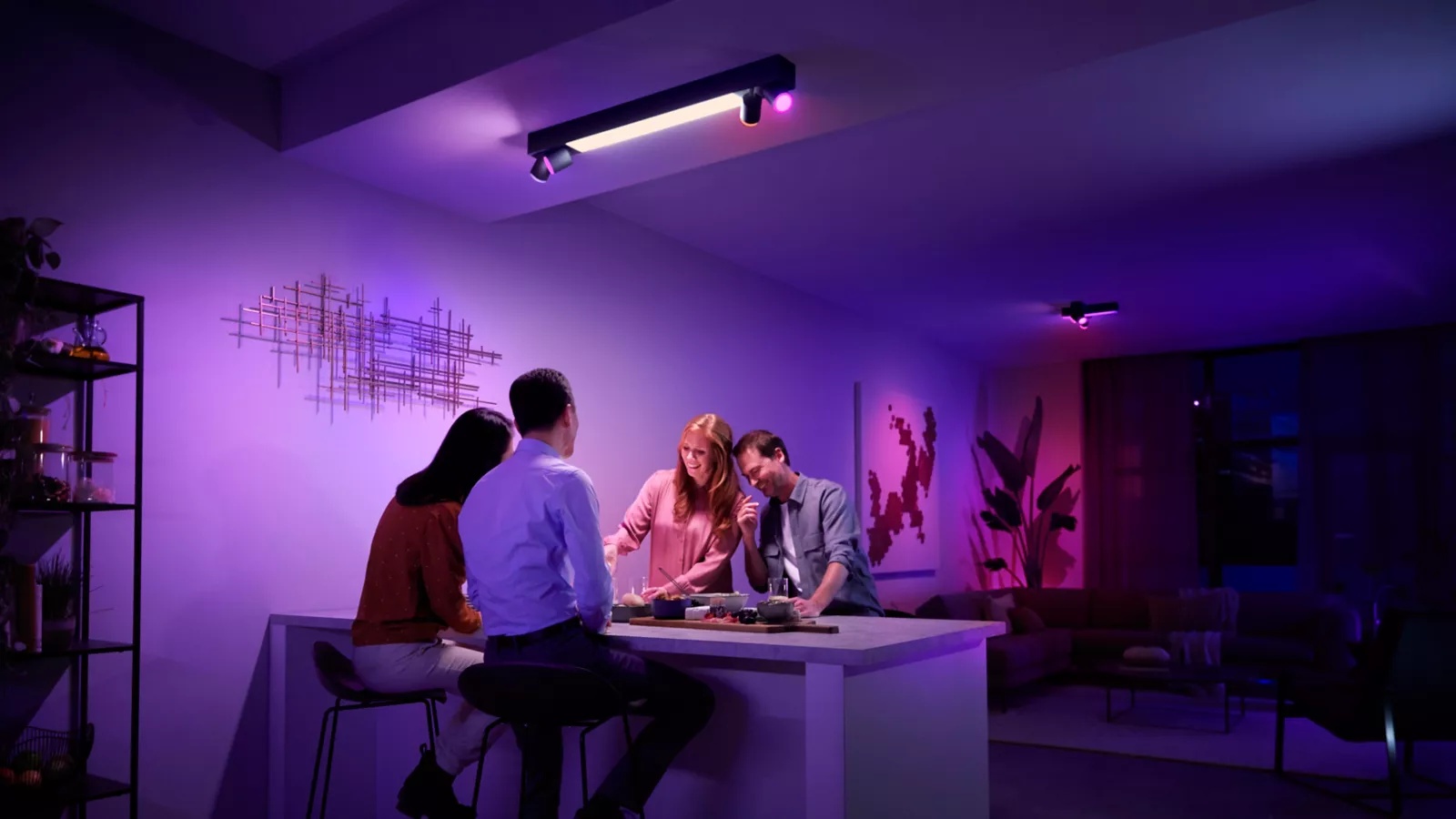 Lampa Sufitowa LED Reflektor 19.4W 1630lm IP20 White and Color Ambiance RGB + TW Czarna Inteligentna SMART Zigbee Bluetooth Centris Philips HUE - druga cecha produktu